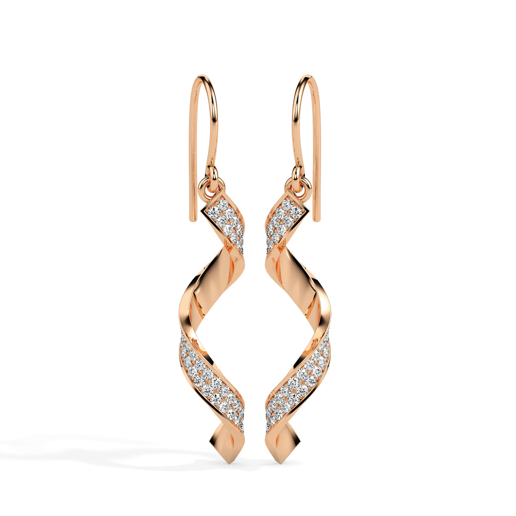Magic Graceful Curve Diamond Earrings