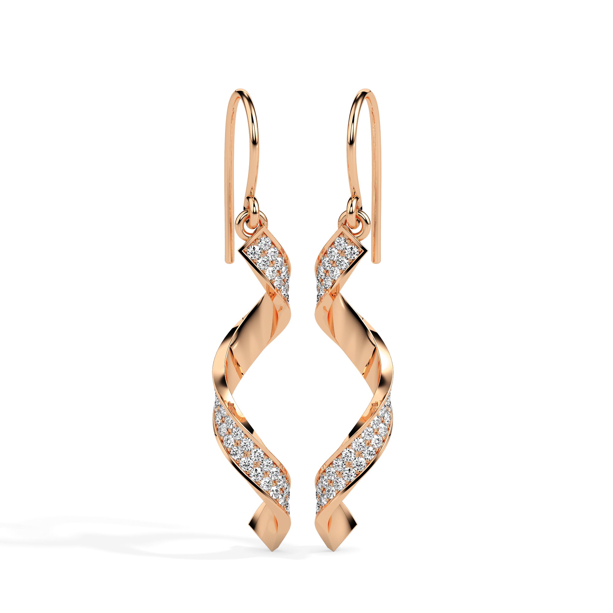 Magic Graceful Curve Diamond Earrings
