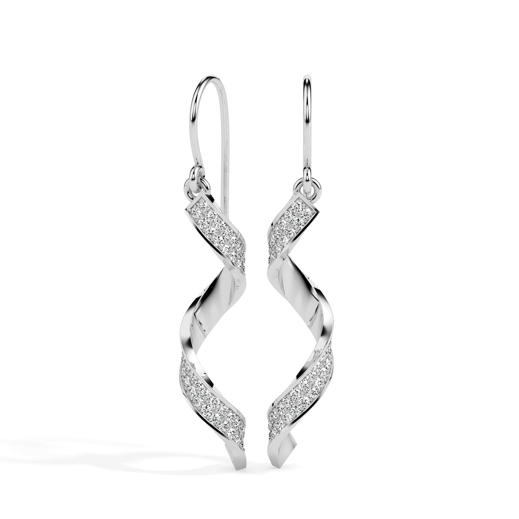 Magic Graceful Curve Diamond Earrings