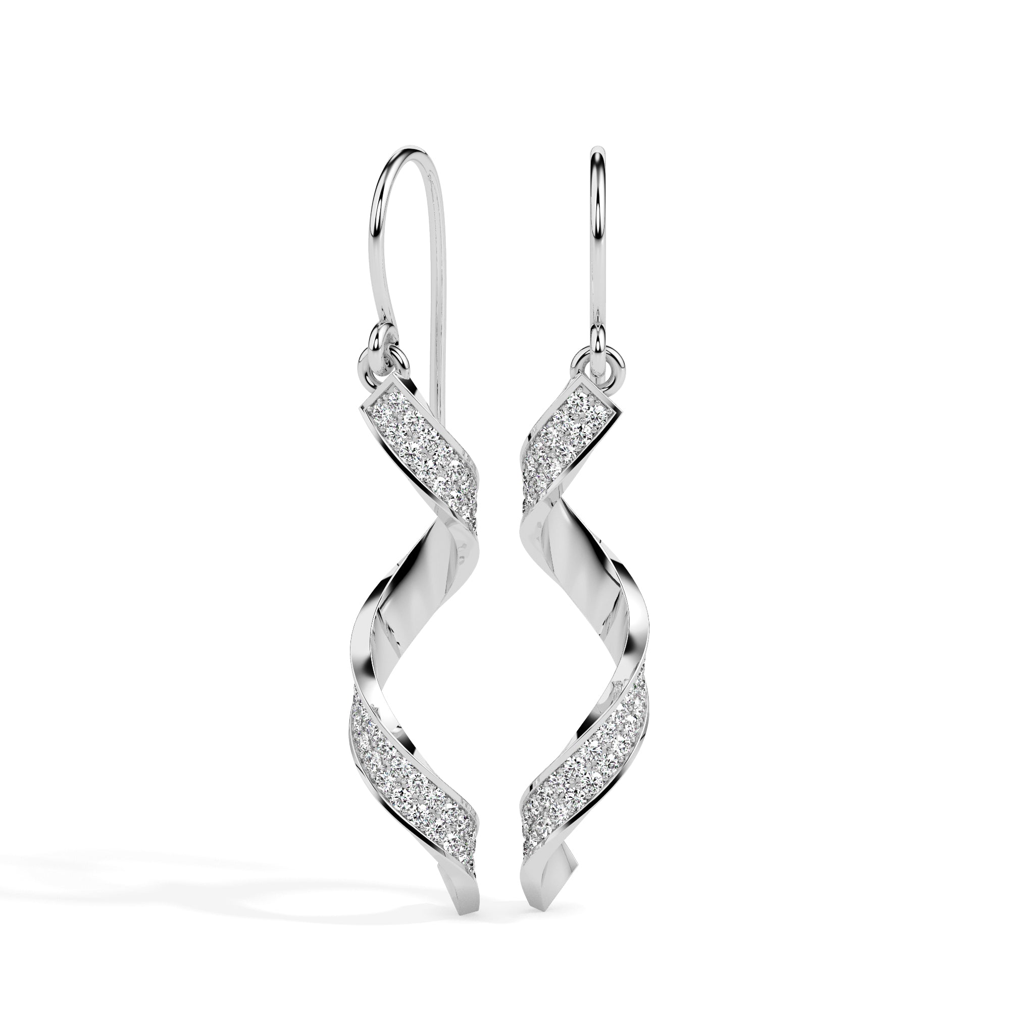 Magic Graceful Curve Diamond Earrings
