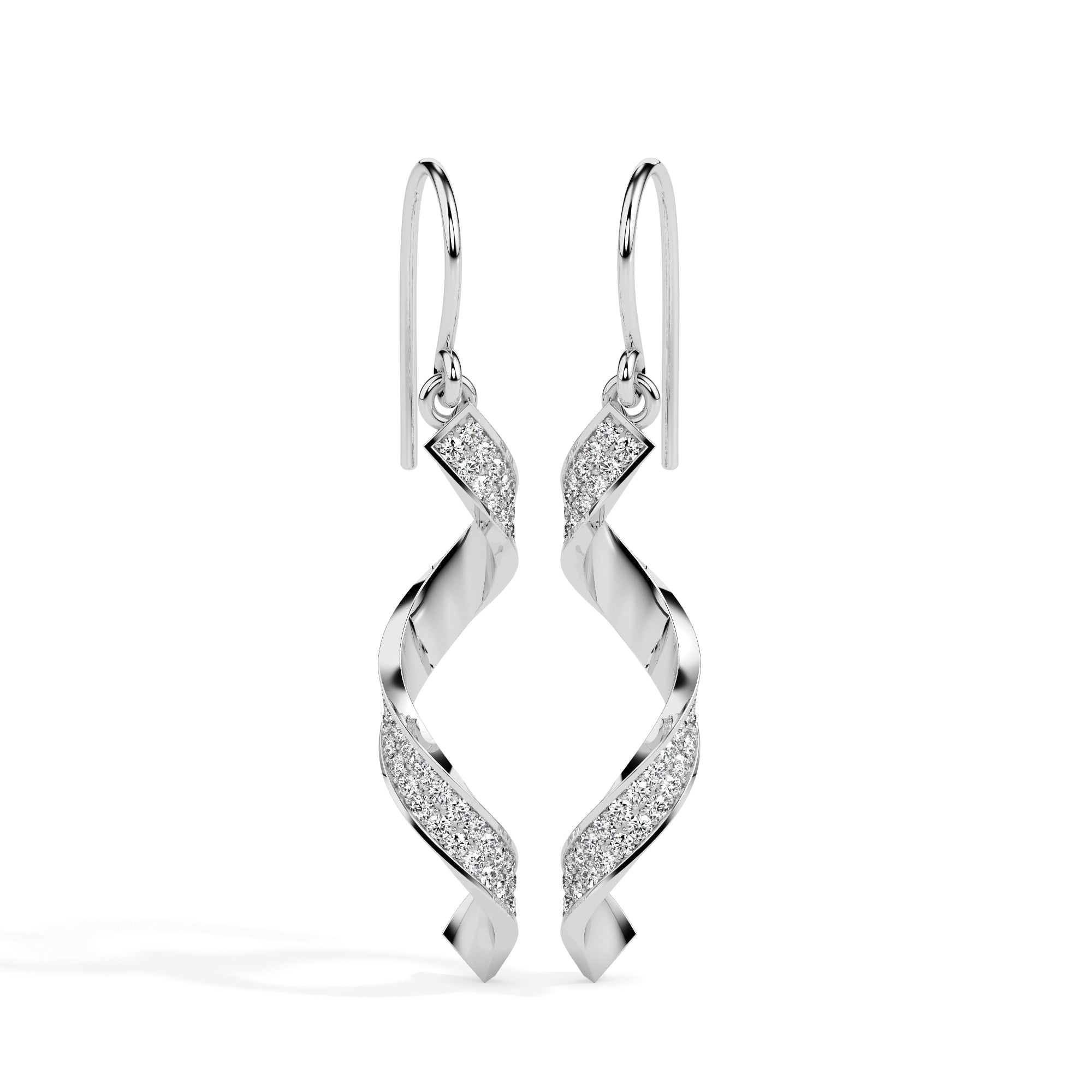 Magic Graceful Curve Diamond Earrings