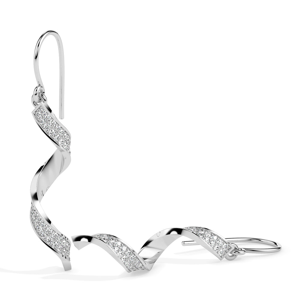Magic Graceful Curve Diamond Earrings
