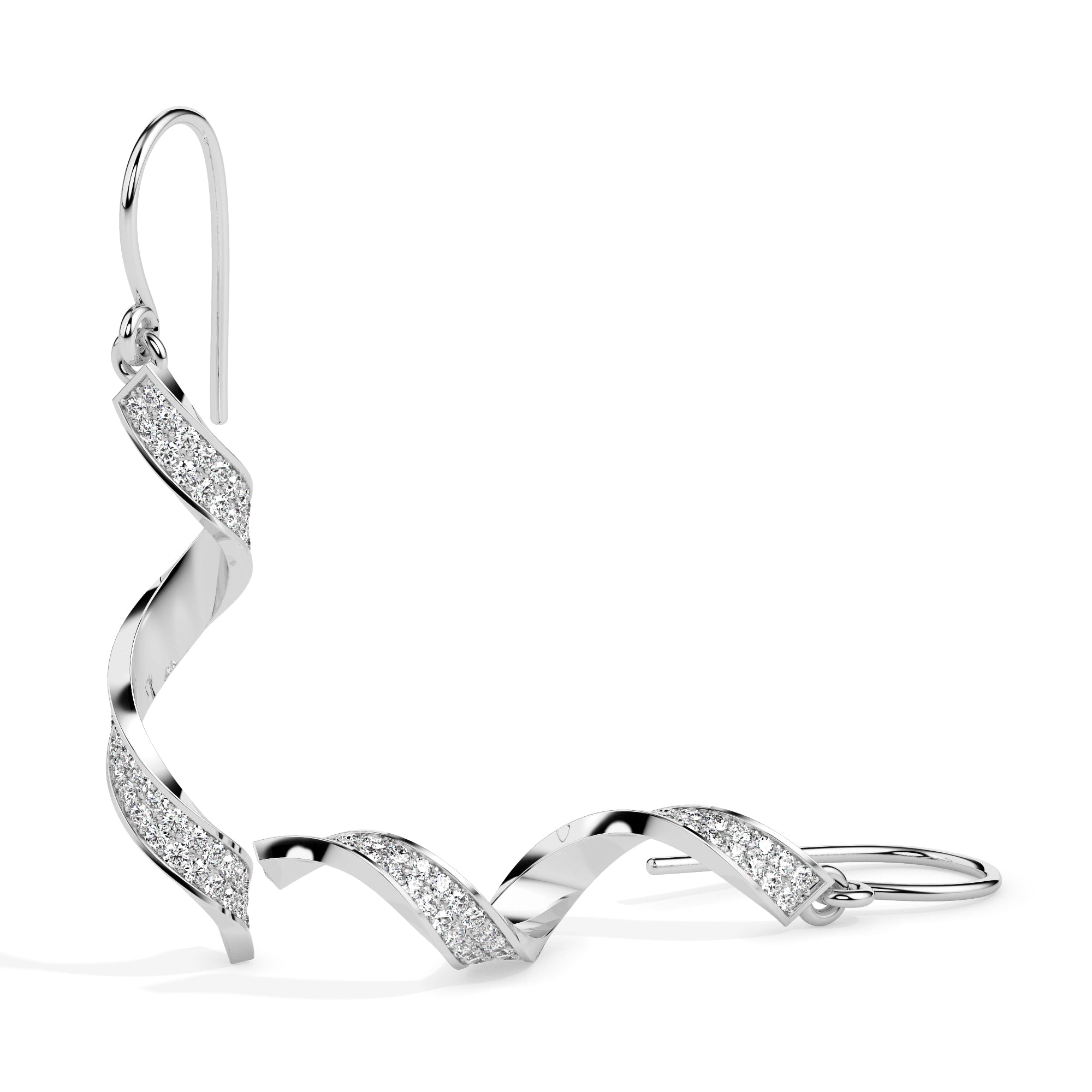 Magic Graceful Curve Diamond Earrings