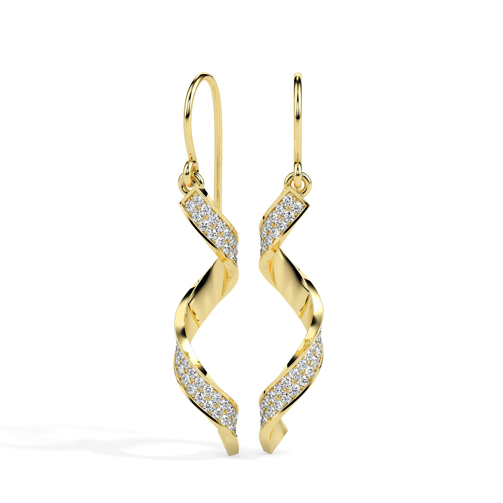 Magic Graceful Curve Diamond Earrings