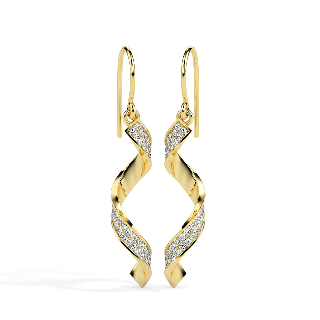 Magic Graceful Curve Diamond Earrings