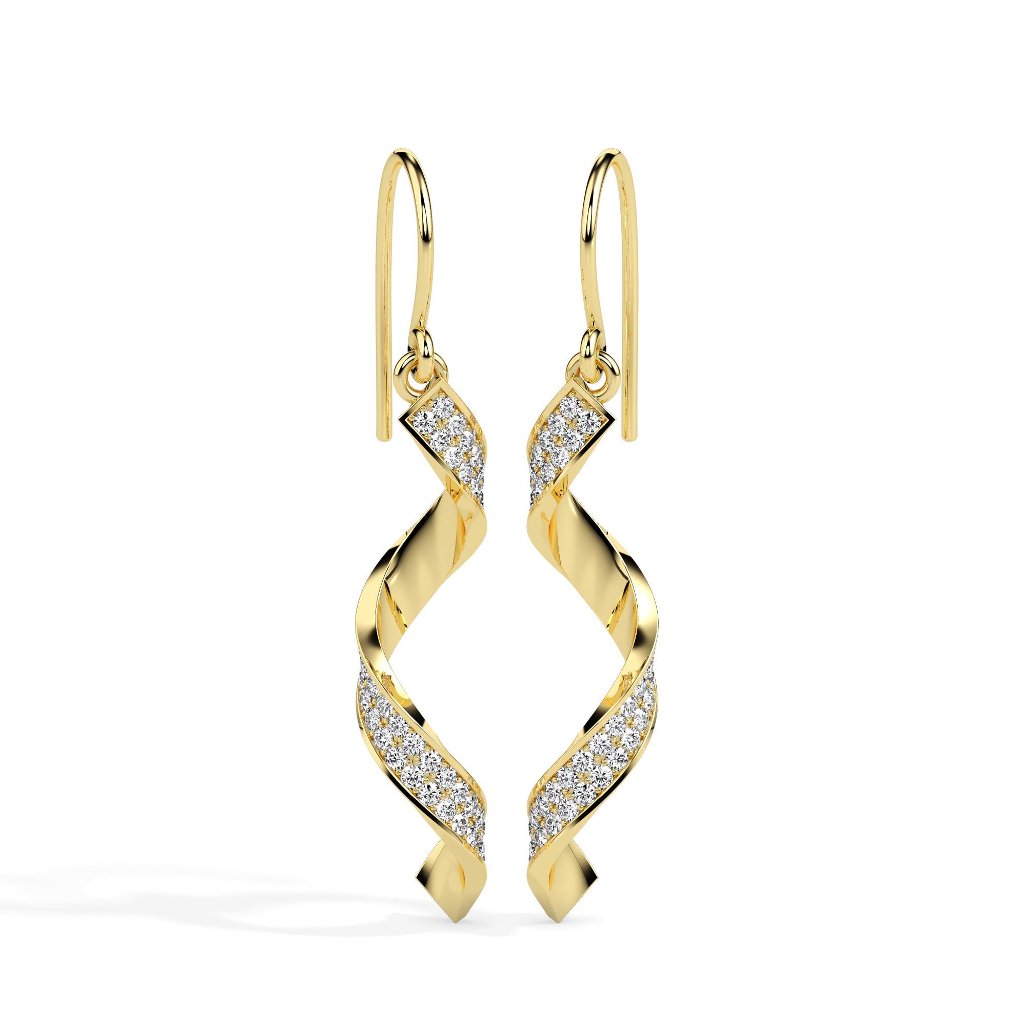 Magic Graceful Curve Diamond Earrings