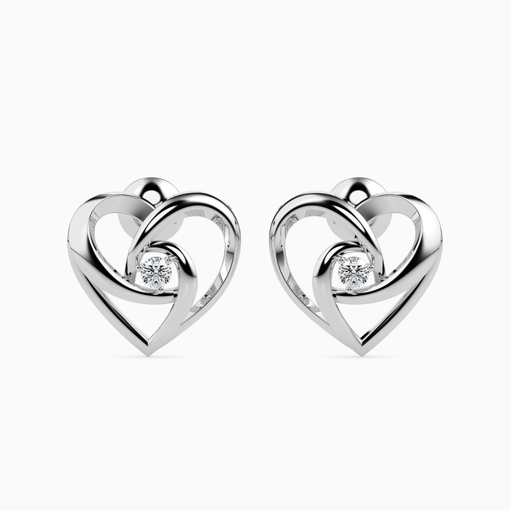 Magic Gold & Diamond Heart Earrings