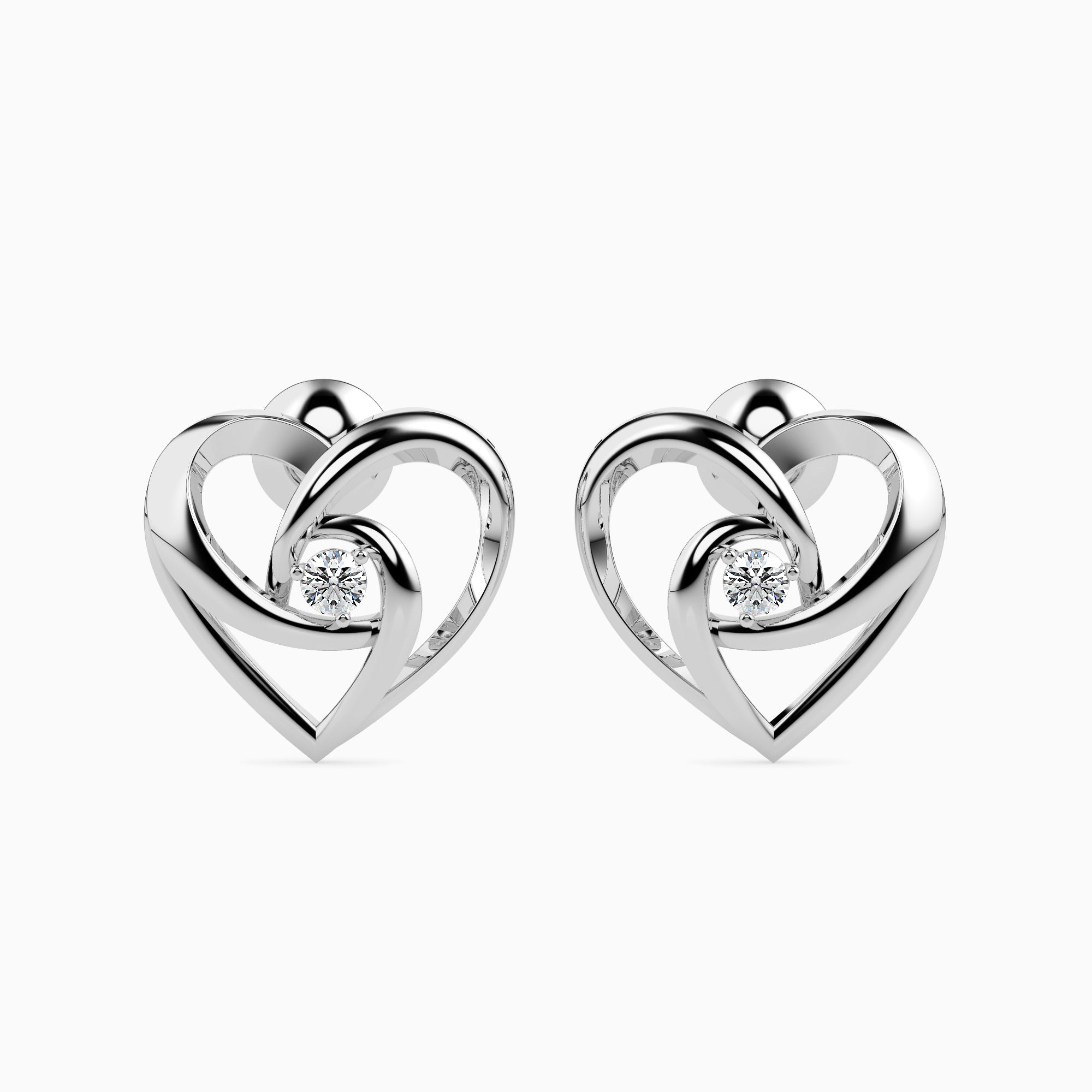 Magic Gold & Diamond Heart Earrings