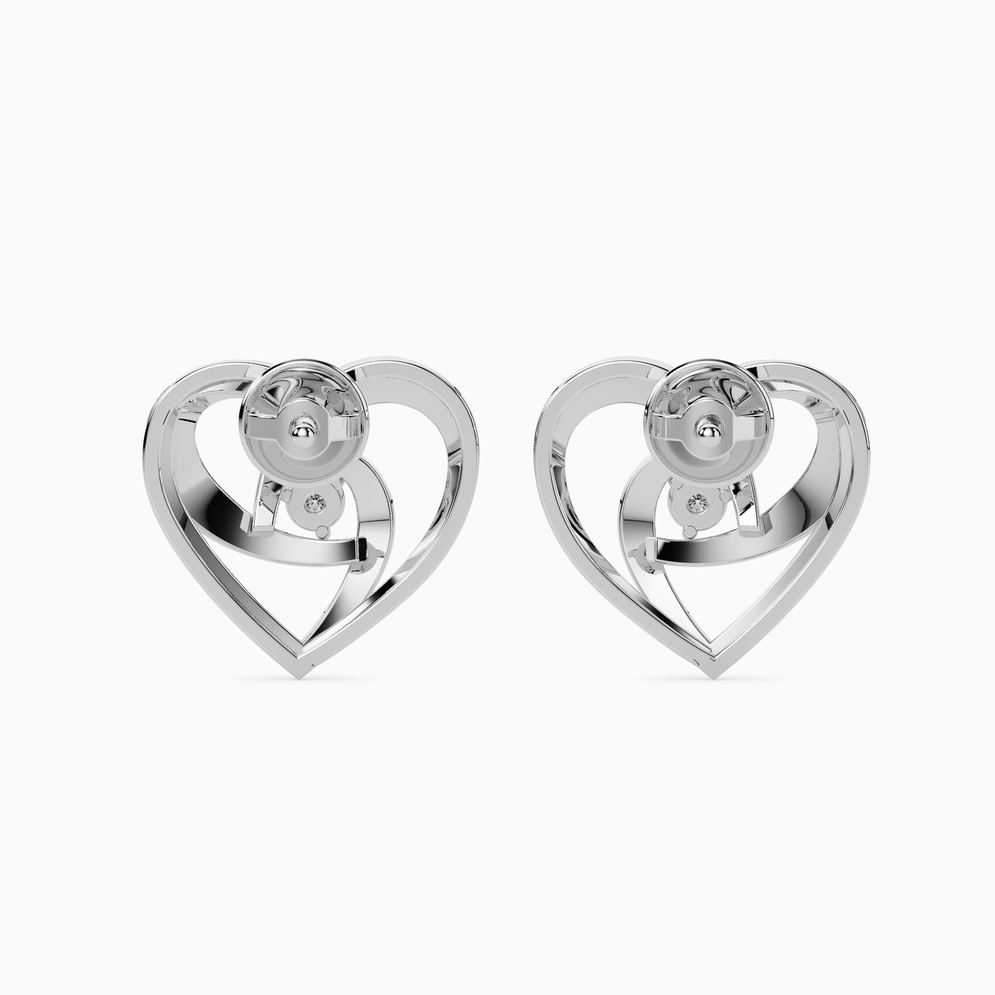 Magic Gold & Diamond Heart Earrings
