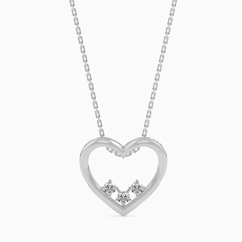 Magic Love Glow: Pure Heart Pendant In Gold & Diamond