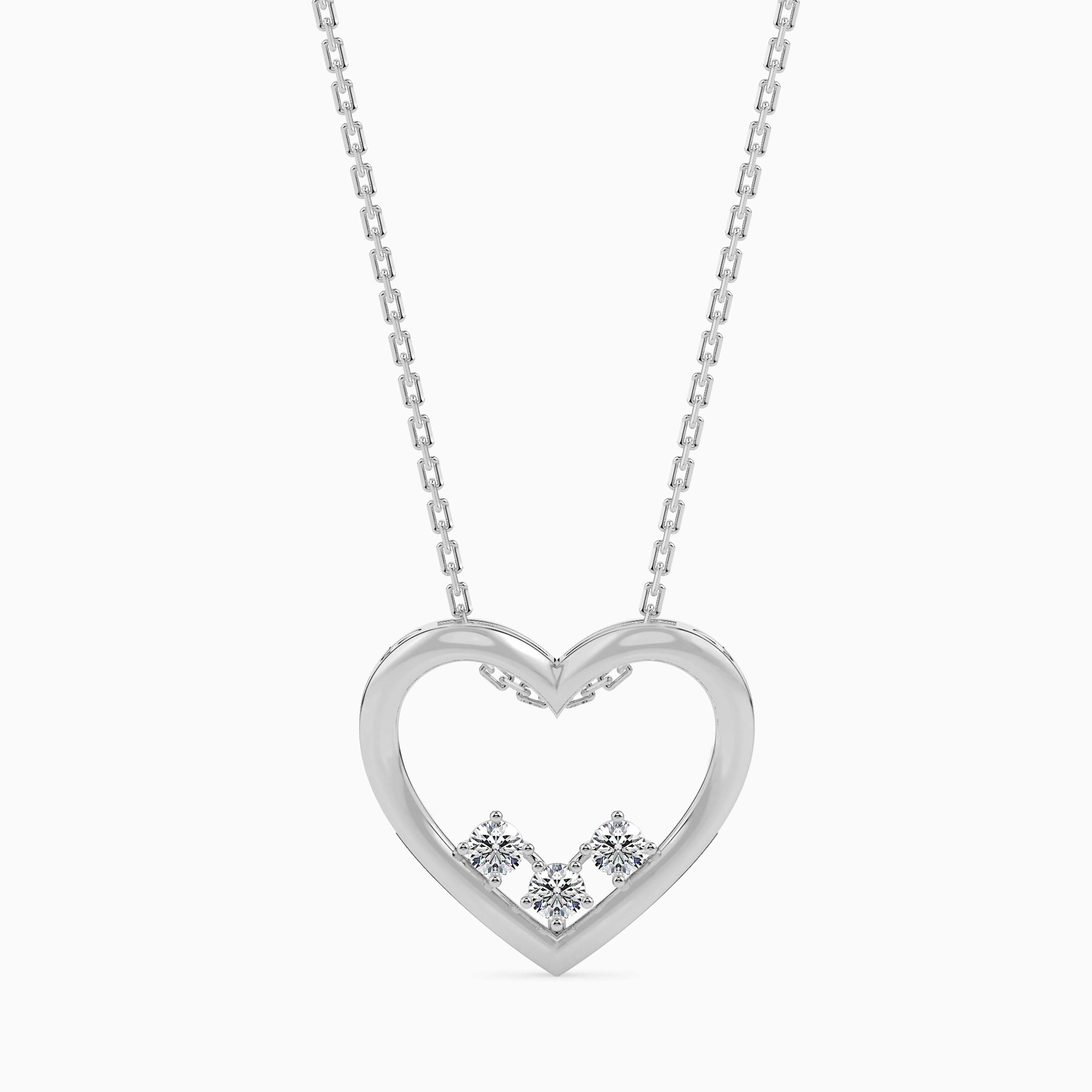 Magic Love Glow: Pure Heart Pendant In Gold & Diamond