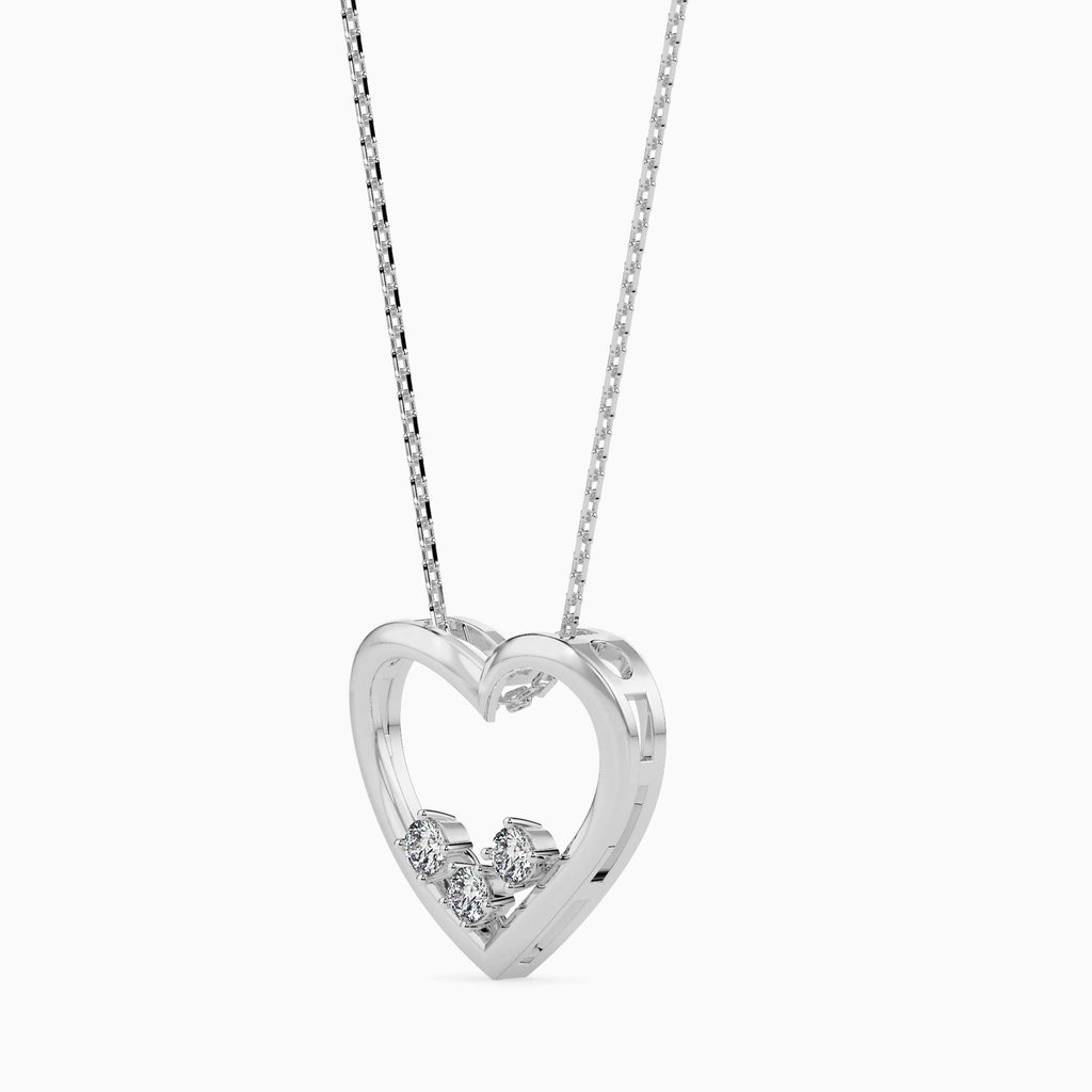 Magic Love Glow: Pure Heart Pendant In Gold & Diamond