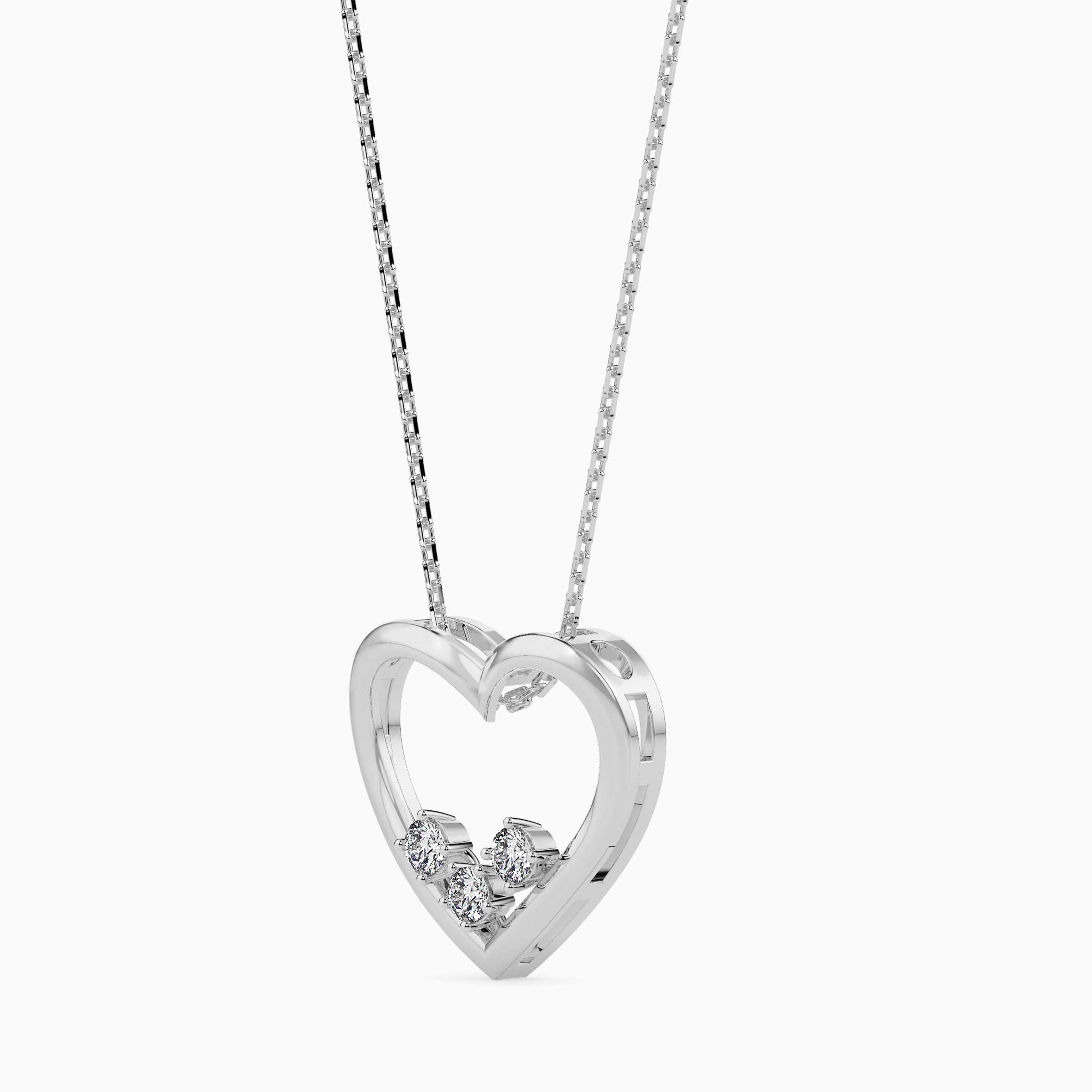 Magic Love Glow: Pure Heart Pendant In Gold & Diamond