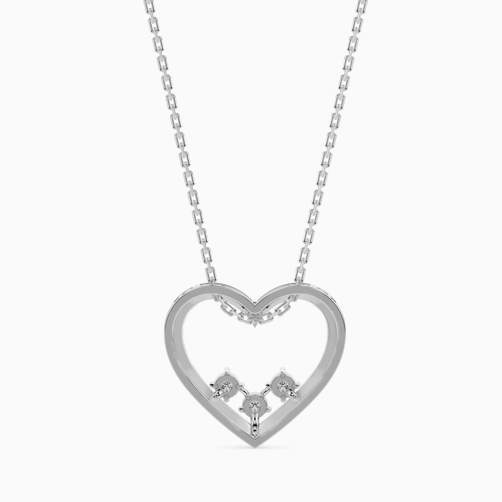 Magic Love Glow: Pure Heart Pendant In Gold & Diamond