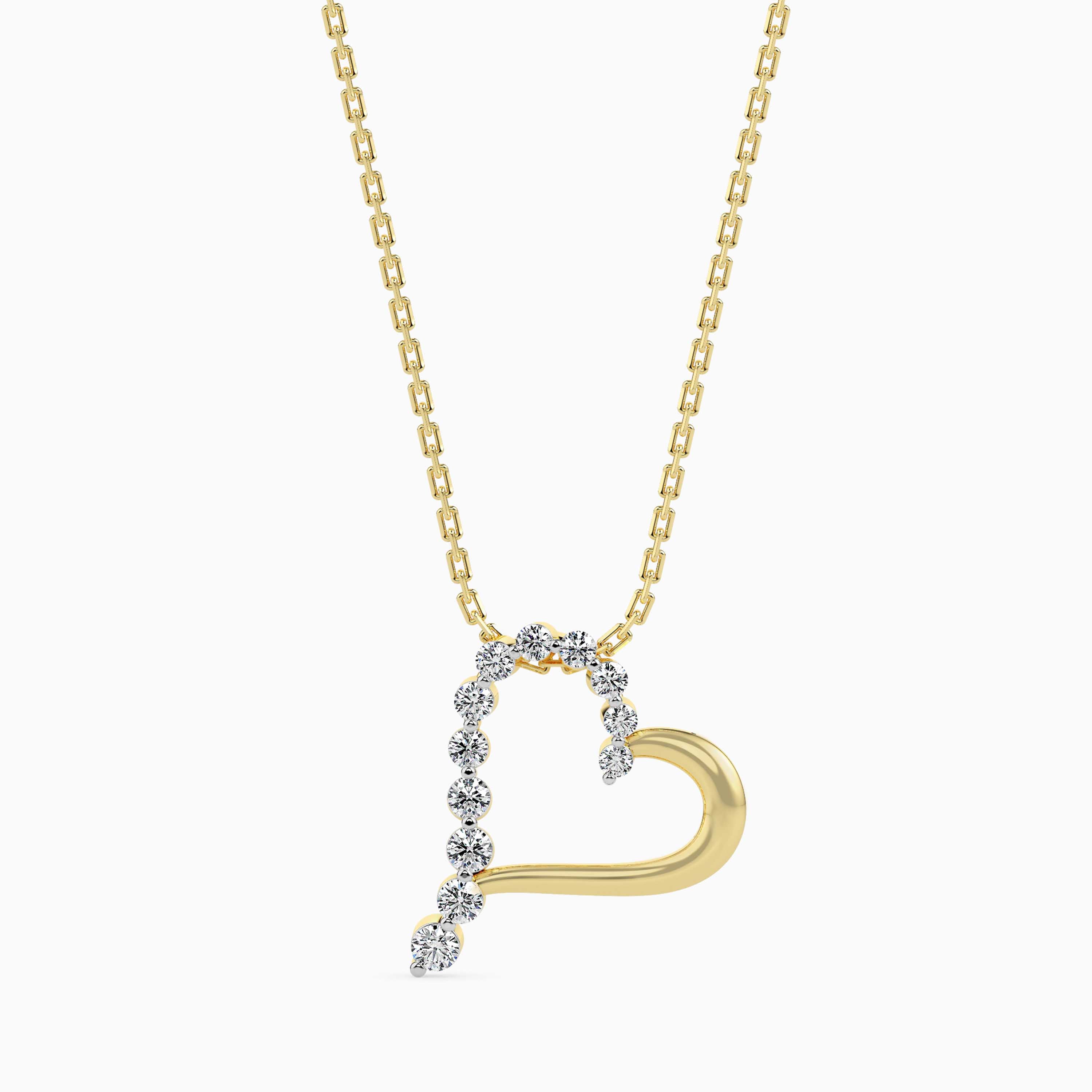 Magic Radiant Heart Gold & Diamond Pendant