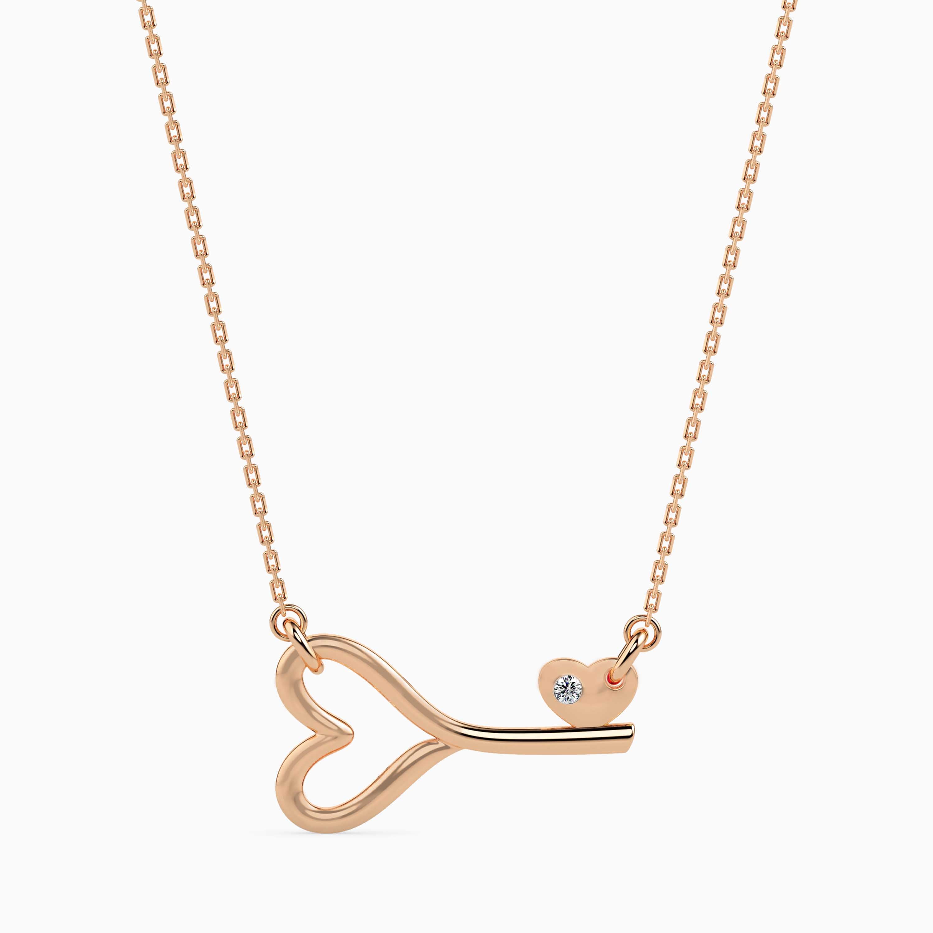 Magic Valentine Key for Eternal Love Gold & Diamond Pendant