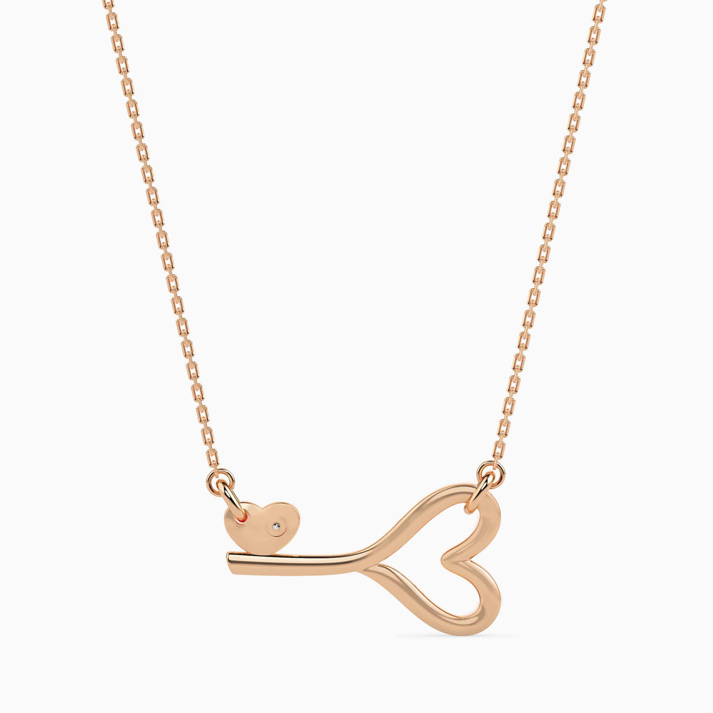 Magic Valentine Key for Eternal Love Gold & Diamond Pendant