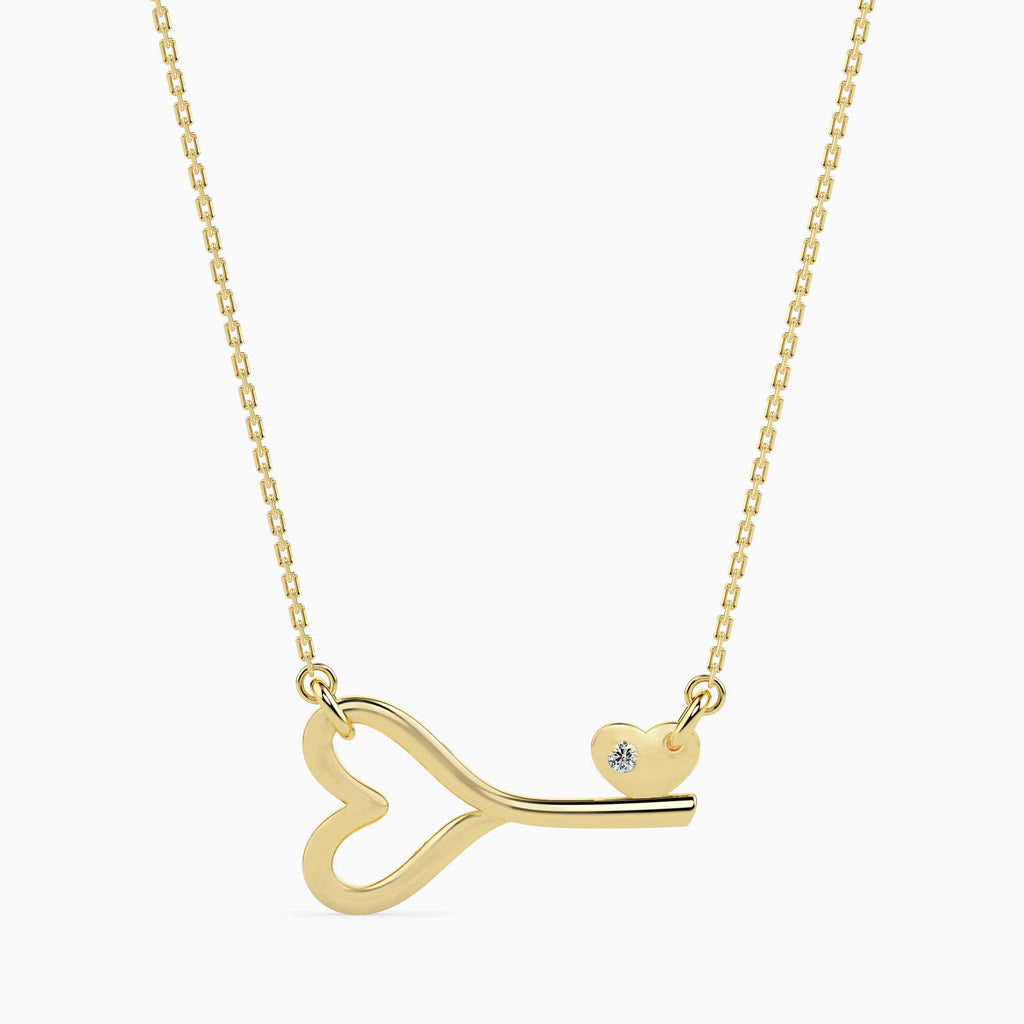 Magic Valentine Key for Eternal Love Gold & Diamond Pendant