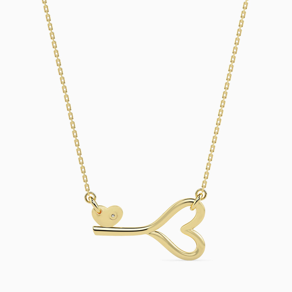 Magic Valentine Key for Eternal Love Gold & Diamond Pendant