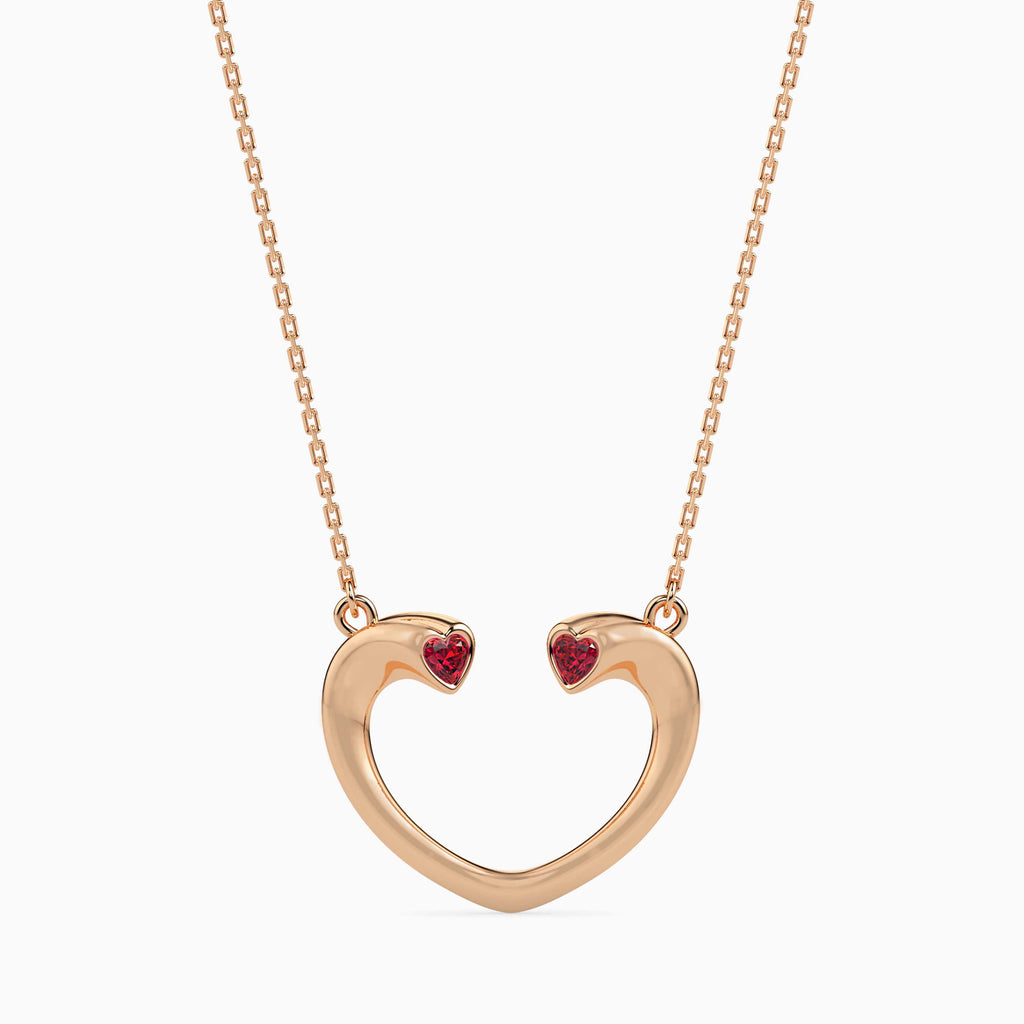Magic Sparkle Heart Shaped Gold Pendant