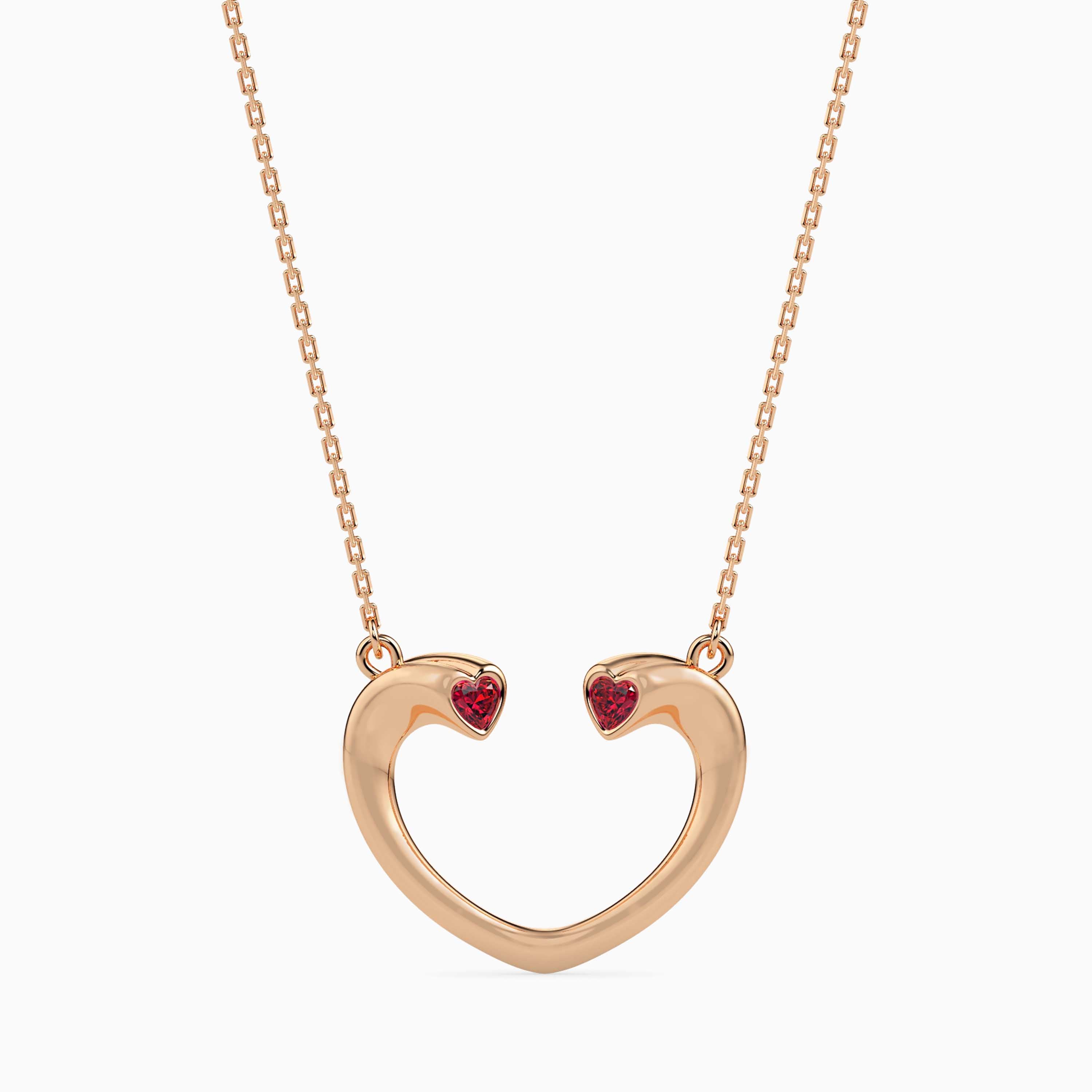 Magic Sparkle Heart Shaped Gold Pendant