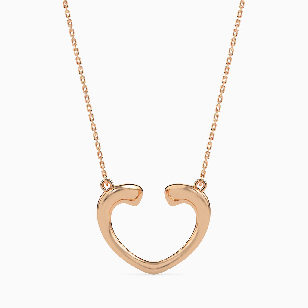 Magic Sparkle Heart Shaped Gold Pendant