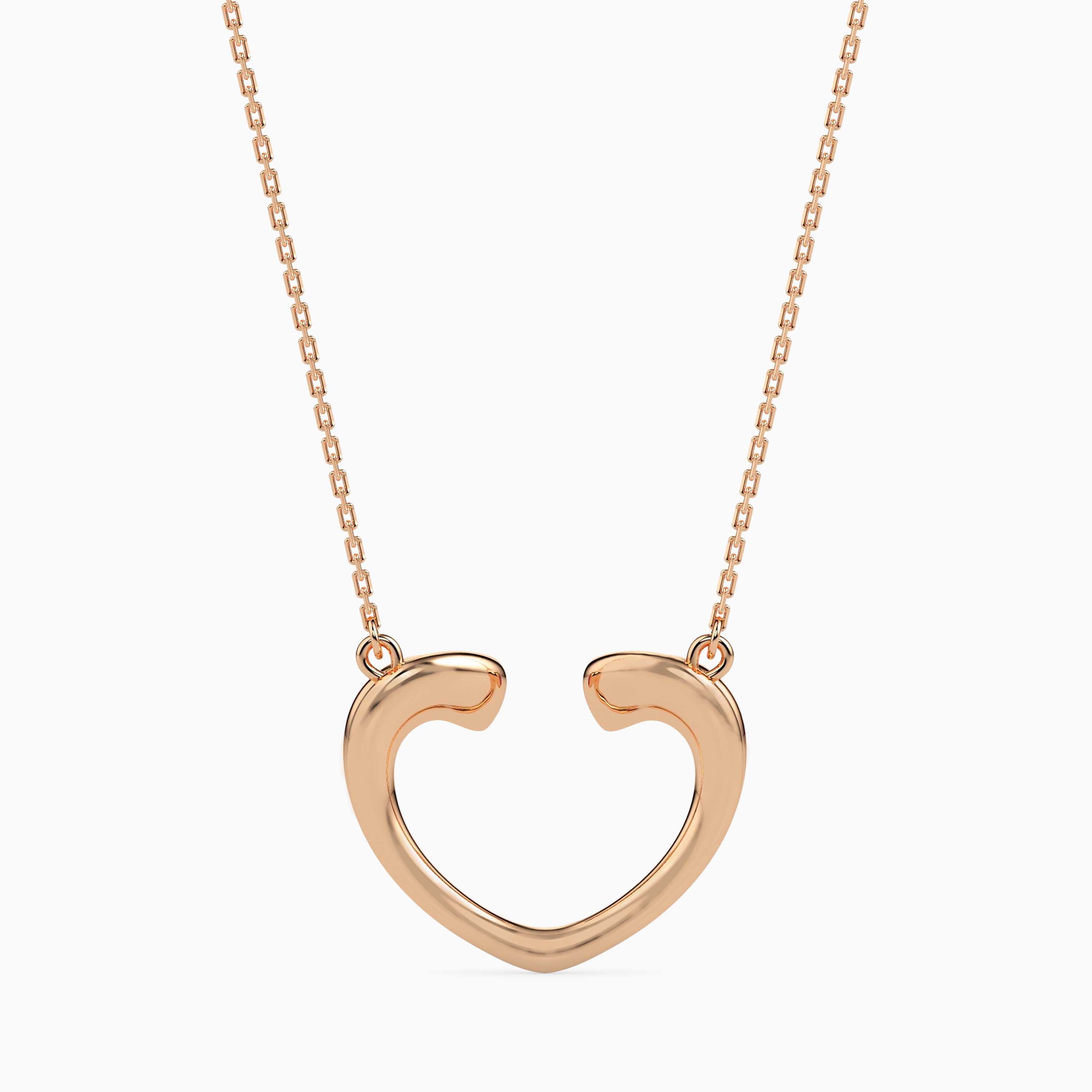 Magic Sparkle Heart Shaped Gold Pendant