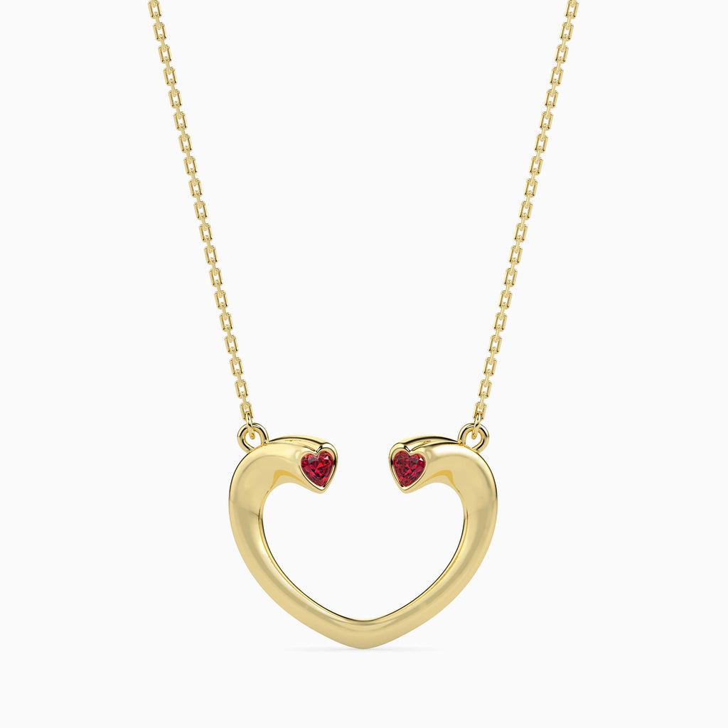 Magic Sparkle Heart Shaped Gold Pendant
