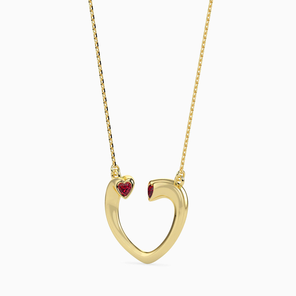 Magic Sparkle Heart Shaped Gold Pendant
