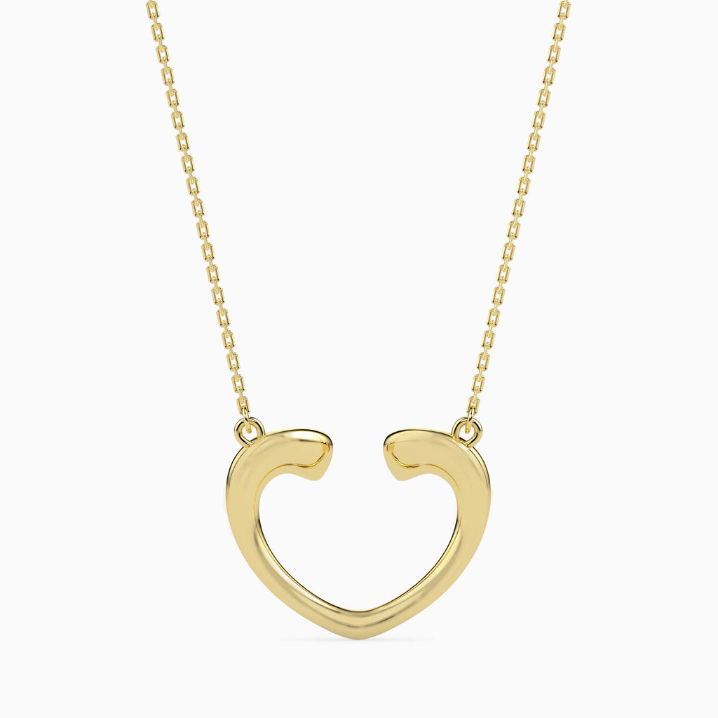 Magic Sparkle Heart Shaped Gold Pendant