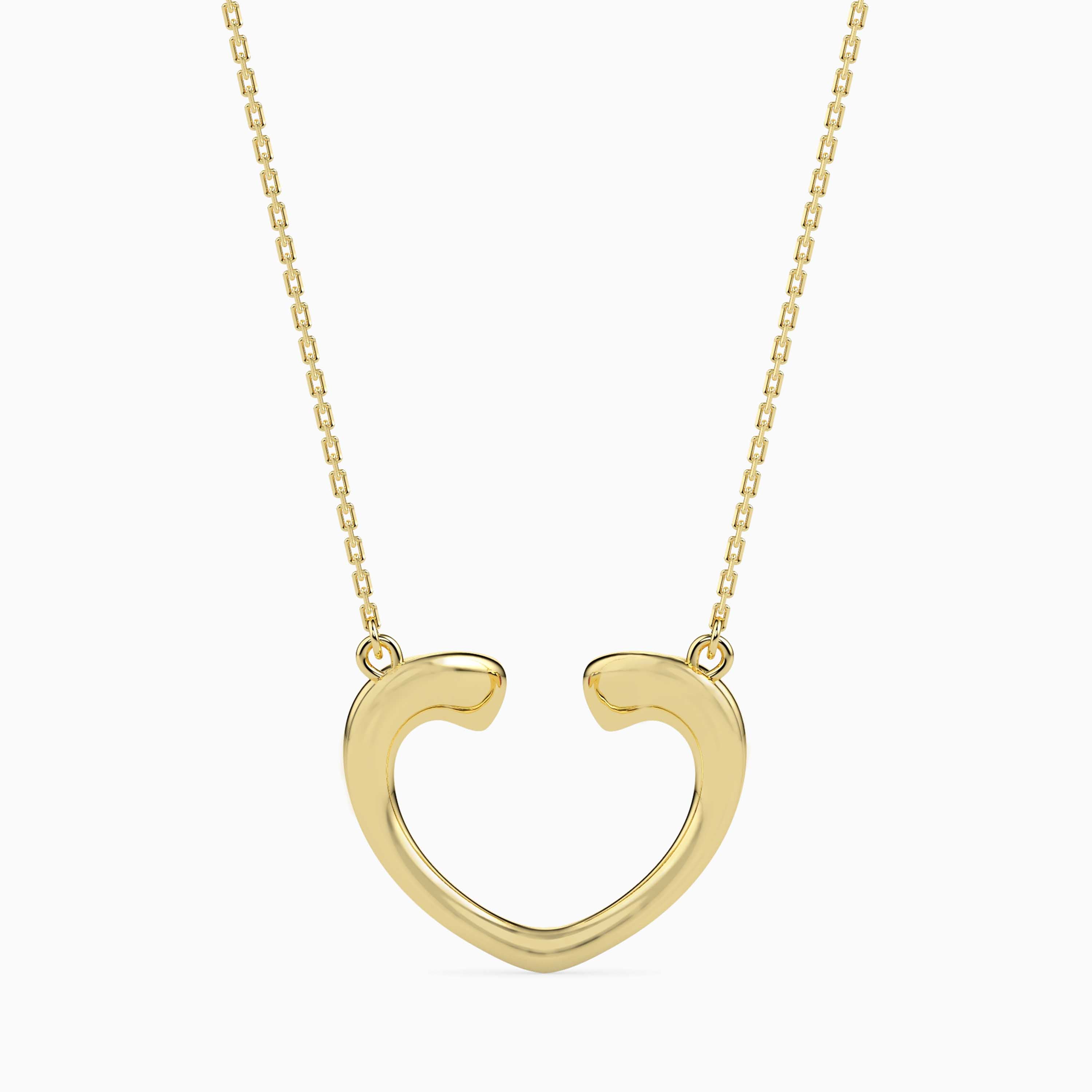 Magic Sparkle Heart Shaped Gold Pendant