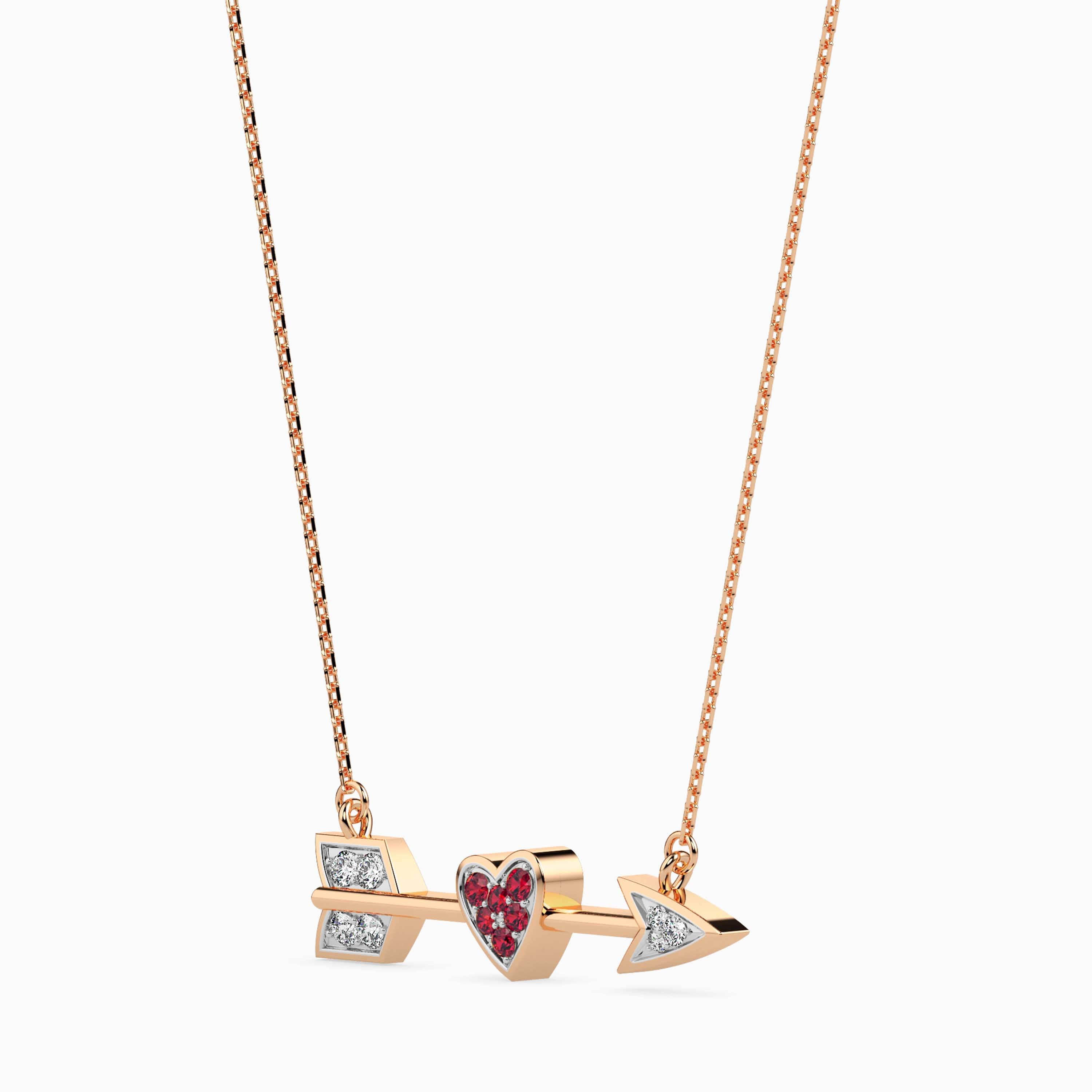 Magic Arrow of Eternal Love Gold & Diamond Pendant