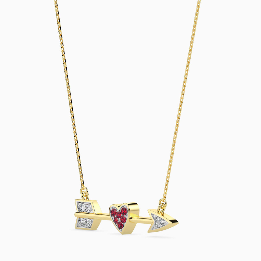 Magic Arrow of Eternal Love Gold & Diamond Pendant