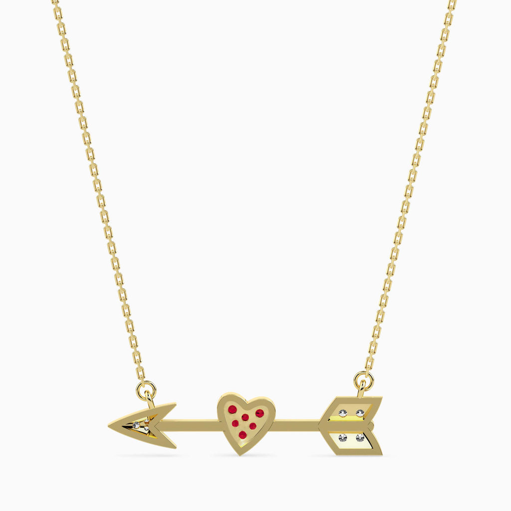 Magic Arrow of Eternal Love Gold & Diamond Pendant
