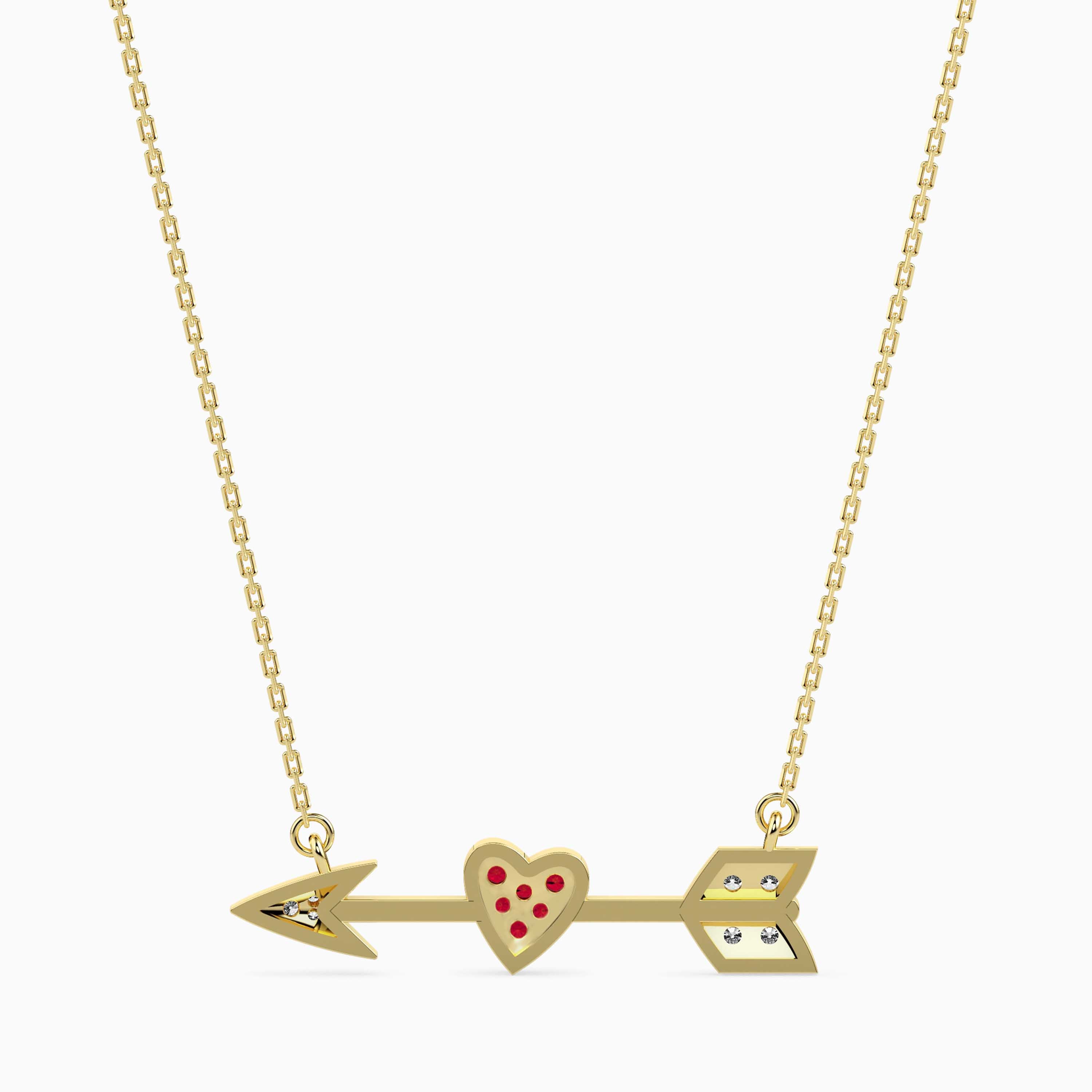 Magic Arrow of Eternal Love Gold & Diamond Pendant