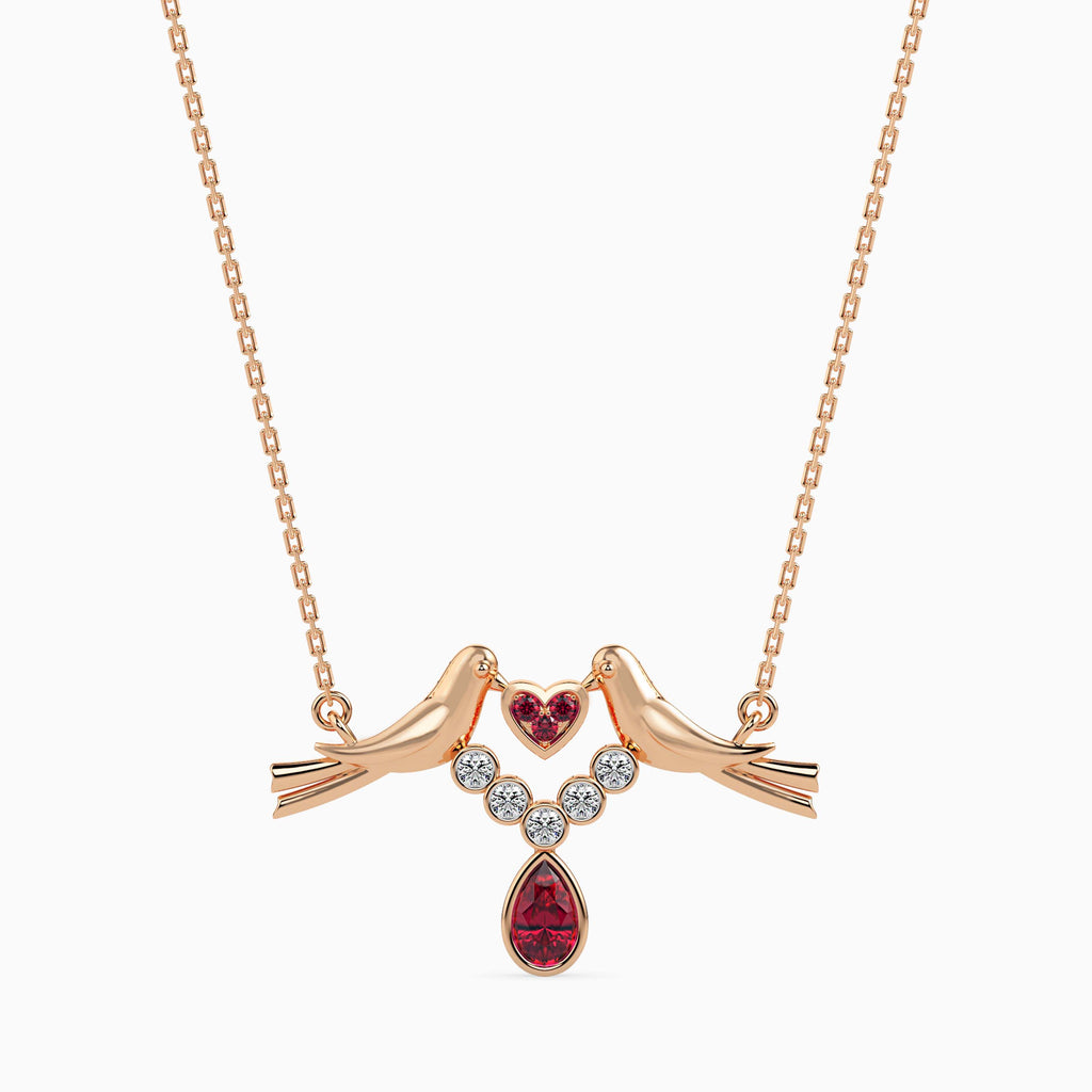 Magic Love Birds Valentine Drop Pendant