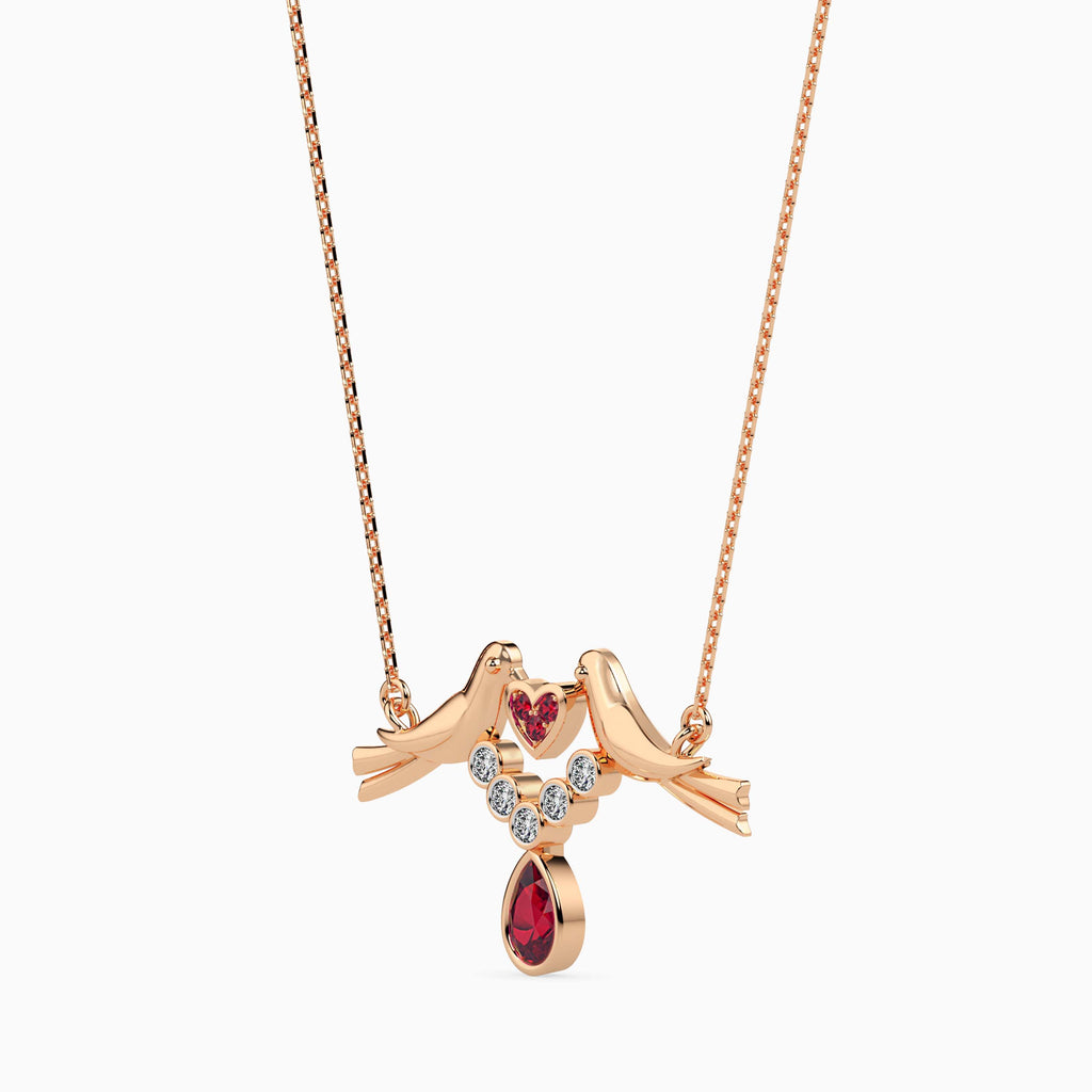 Magic Love Birds Valentine Drop Pendant