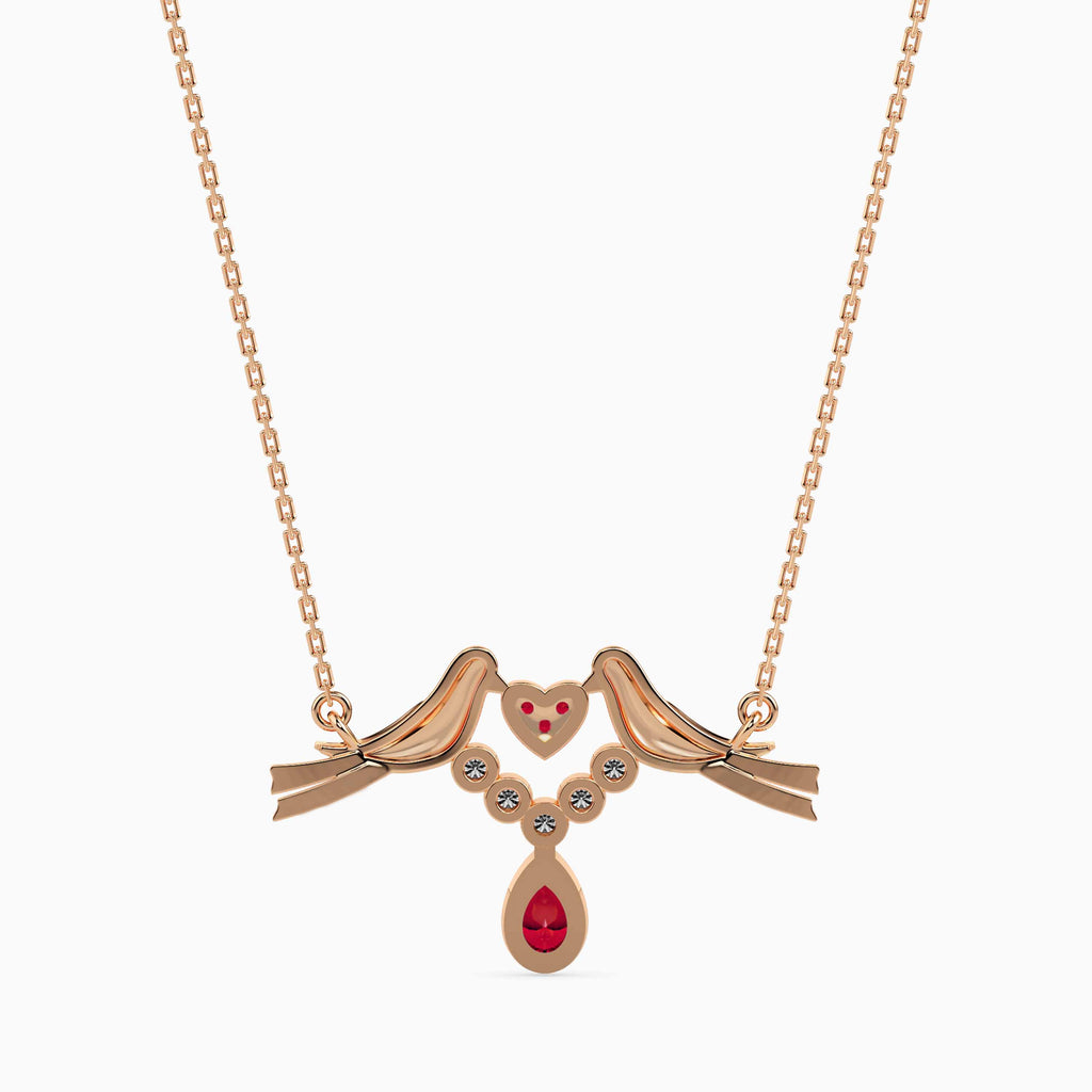 Magic Love Birds Valentine Drop Pendant