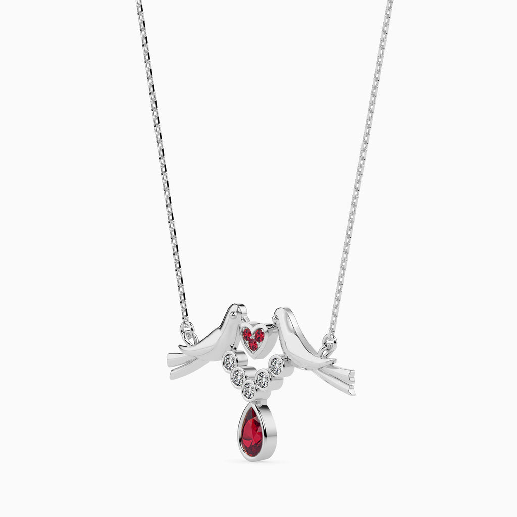 Magic Love Birds Valentine Drop Pendant