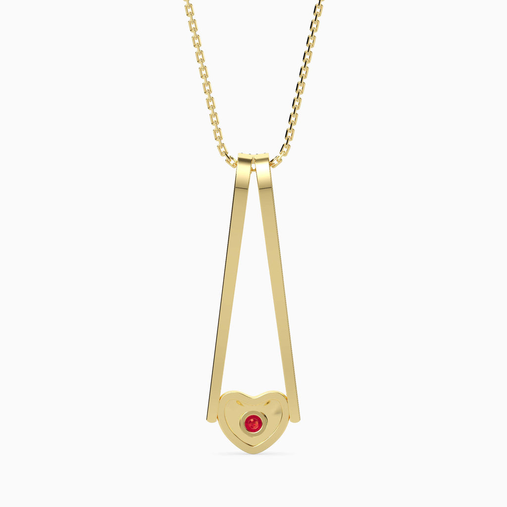 Magic Valentine Golden Charm Diamond Pendant
