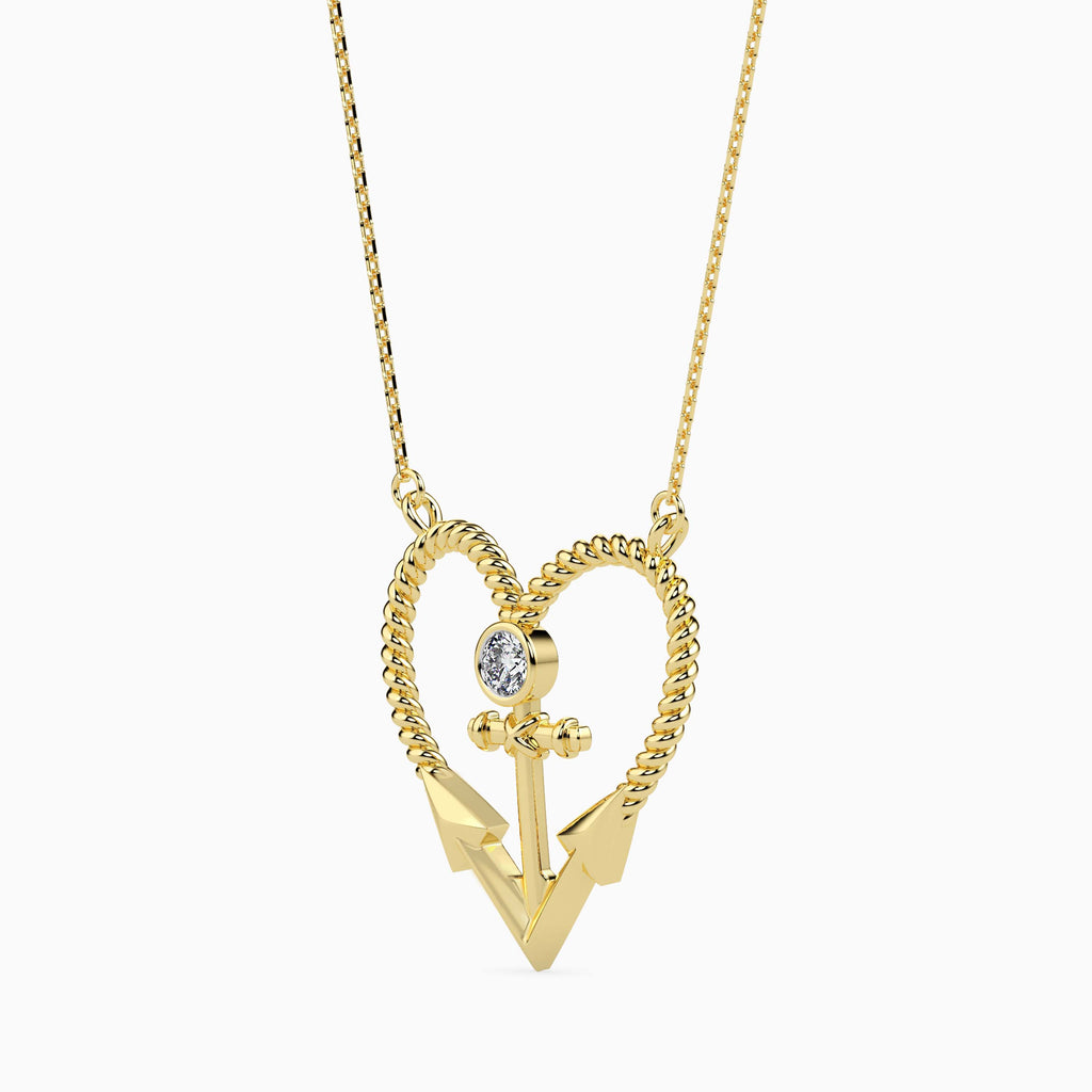 Magic Golden Embrace Valentine Pendant