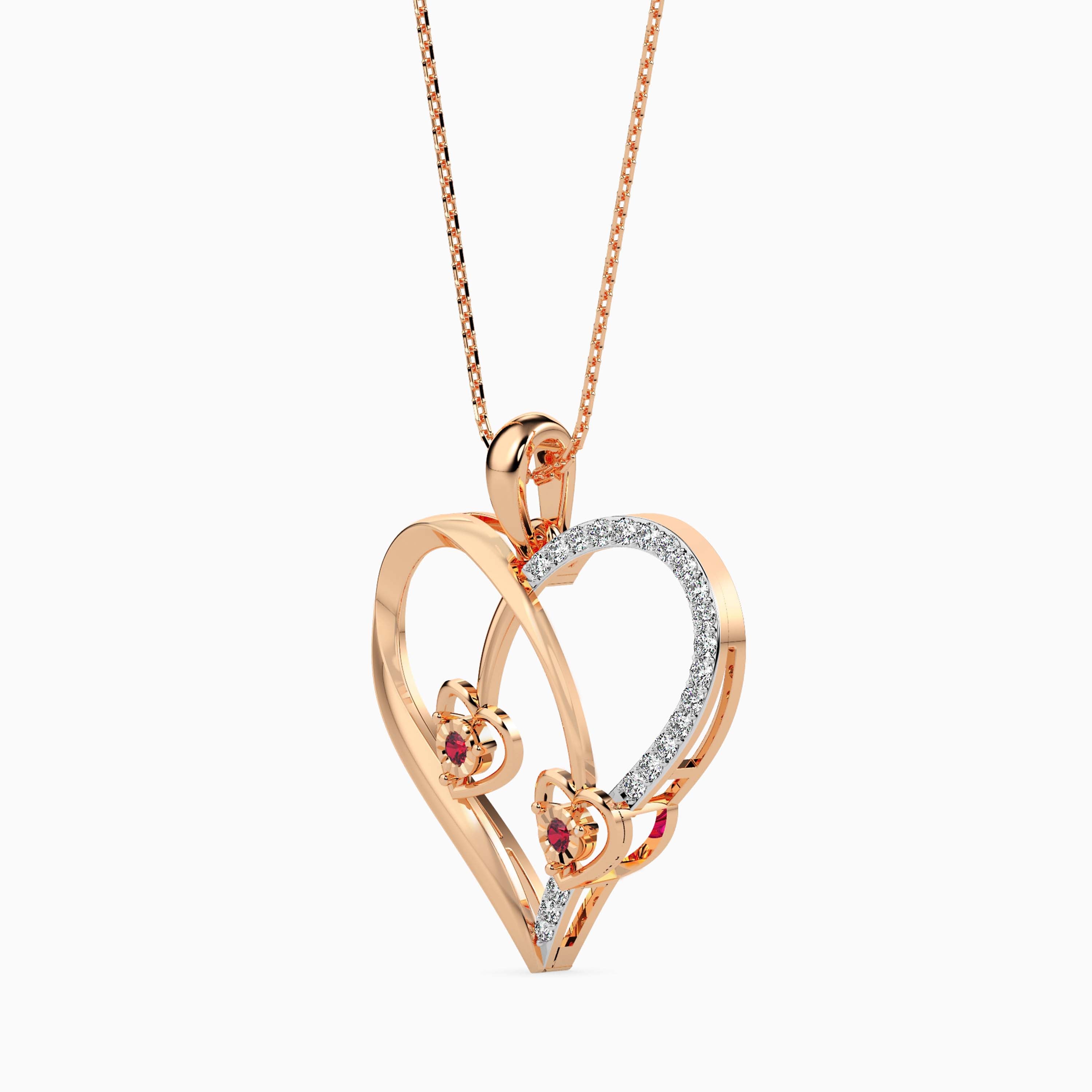 Magic Twinkle Of Love Valentine Heart Pendant