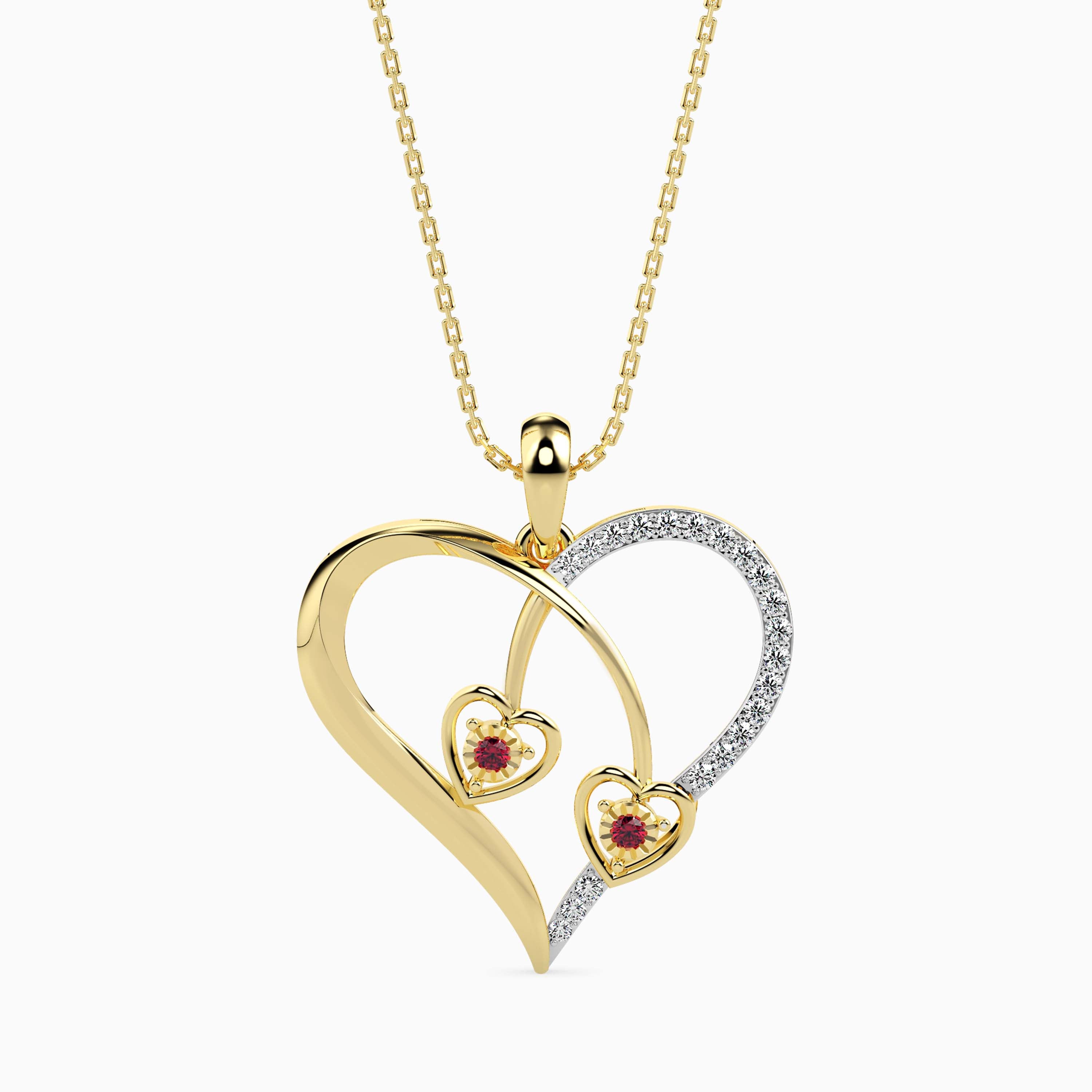 Magic Twinkle Of Love Valentine Heart Pendant