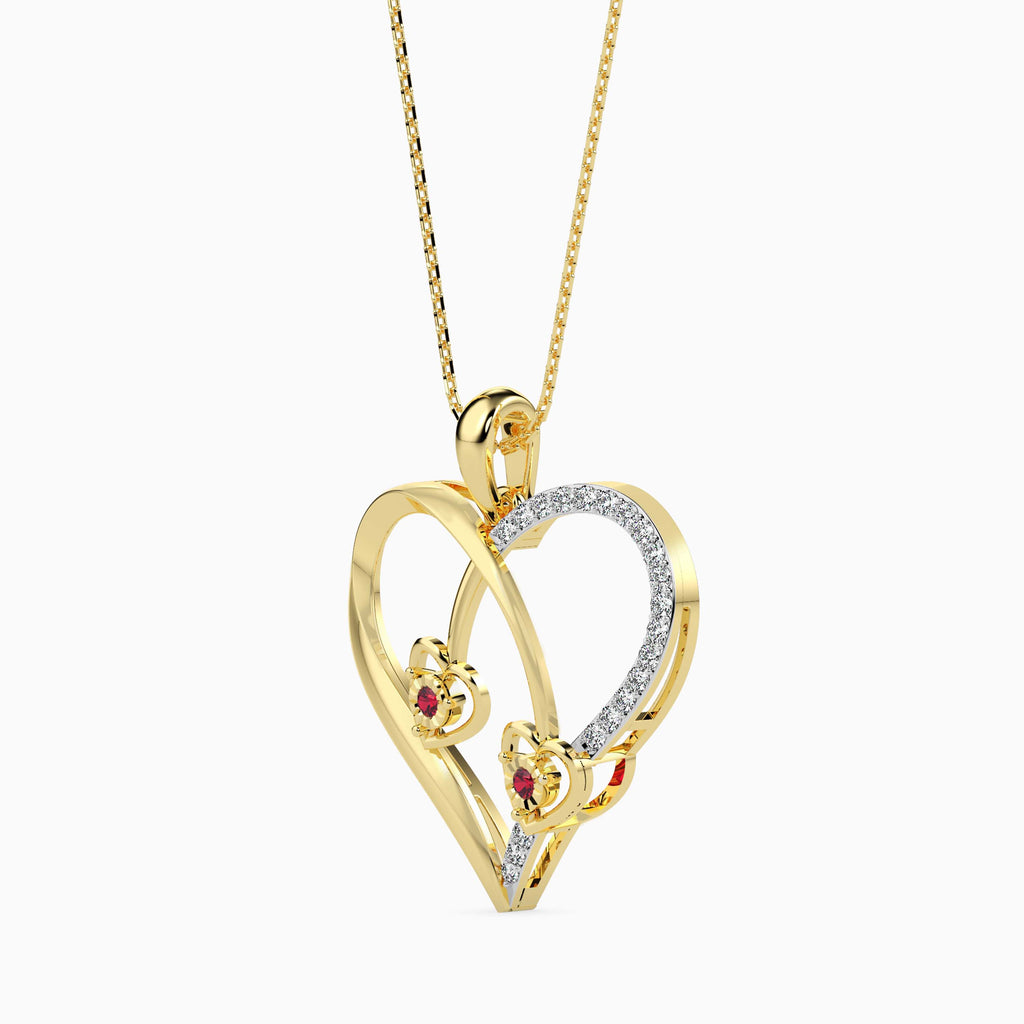 Magic Twinkle Of Love Valentine Heart Pendant