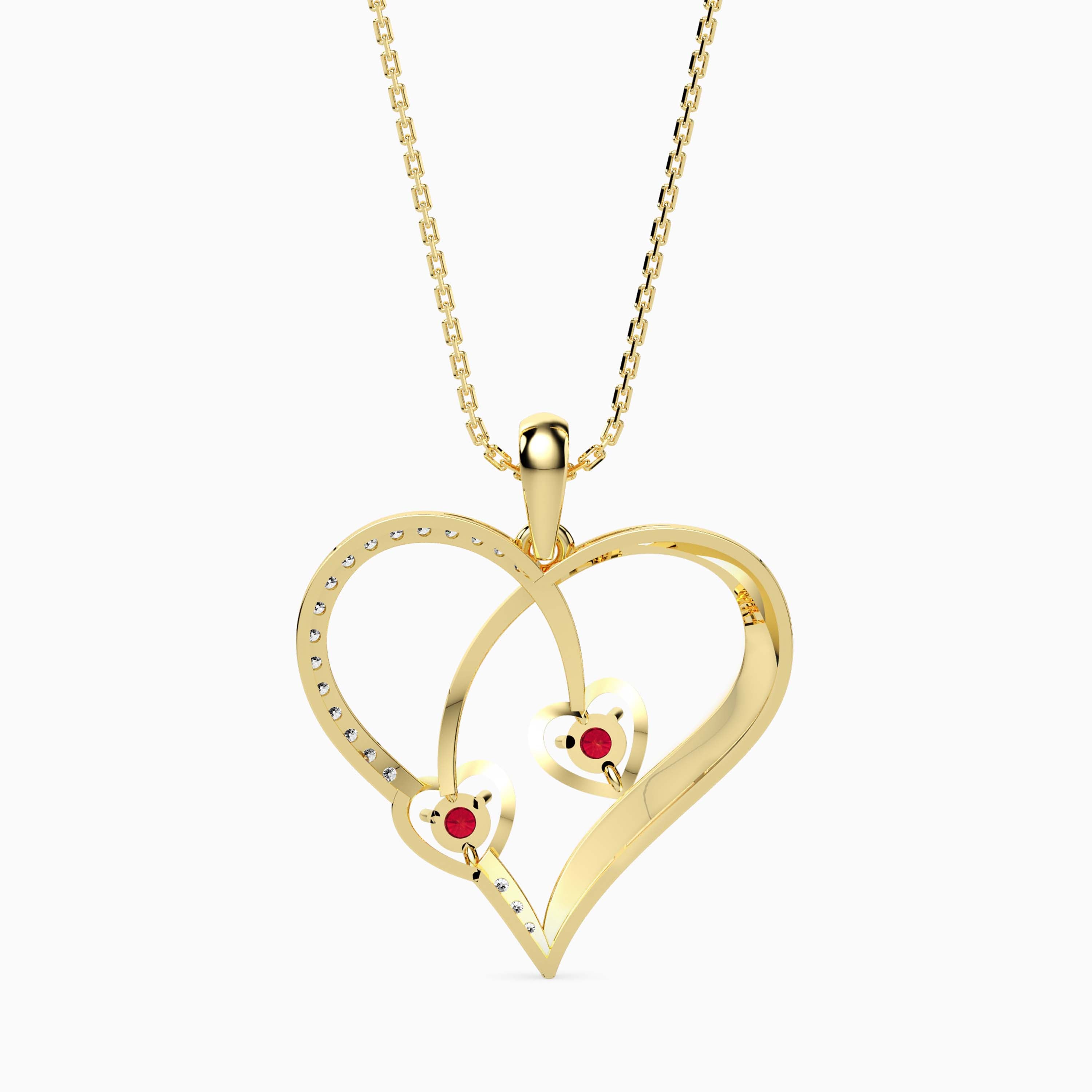 Magic Twinkle Of Love Valentine Heart Pendant