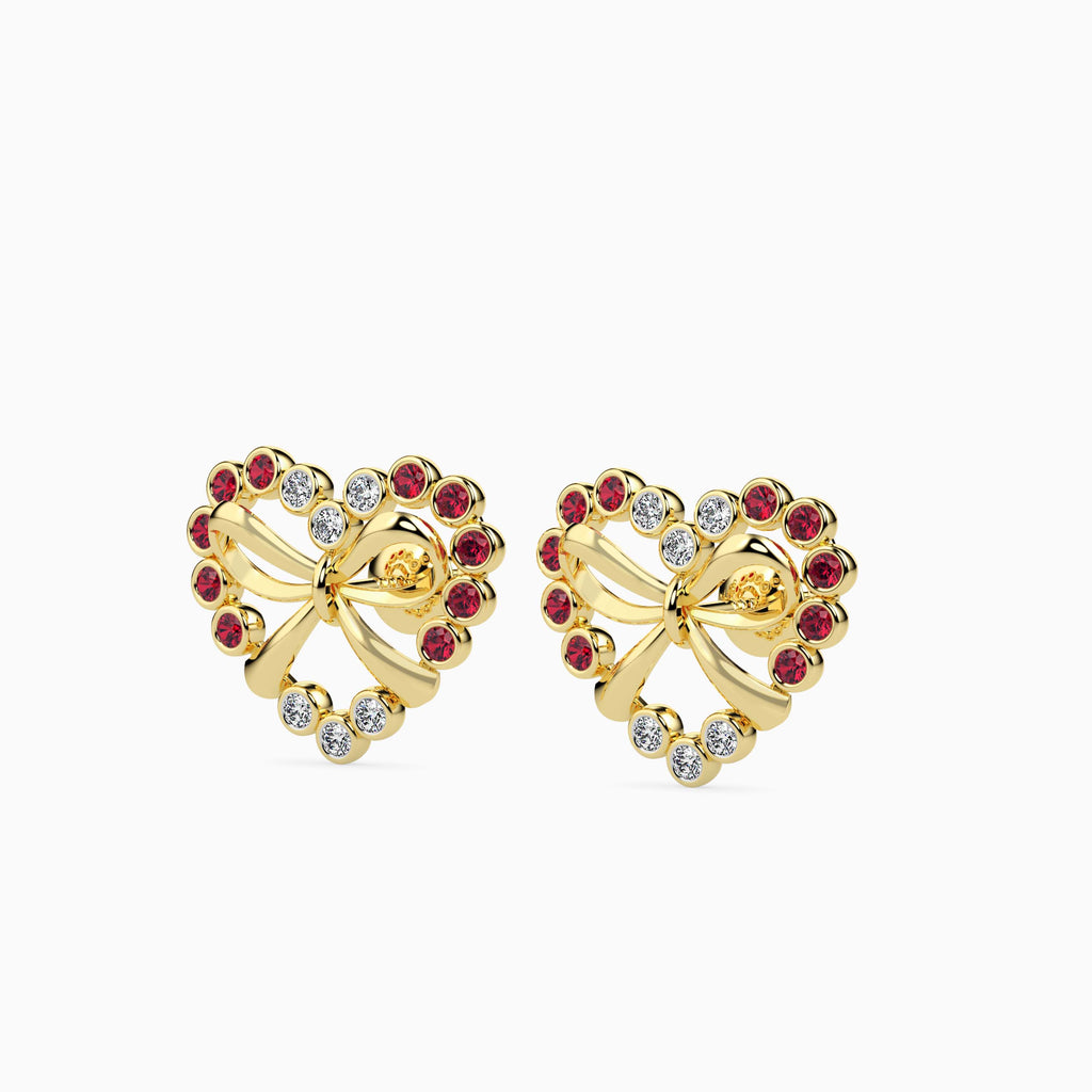 Magic HeartFelt Valentine Bow Earrings