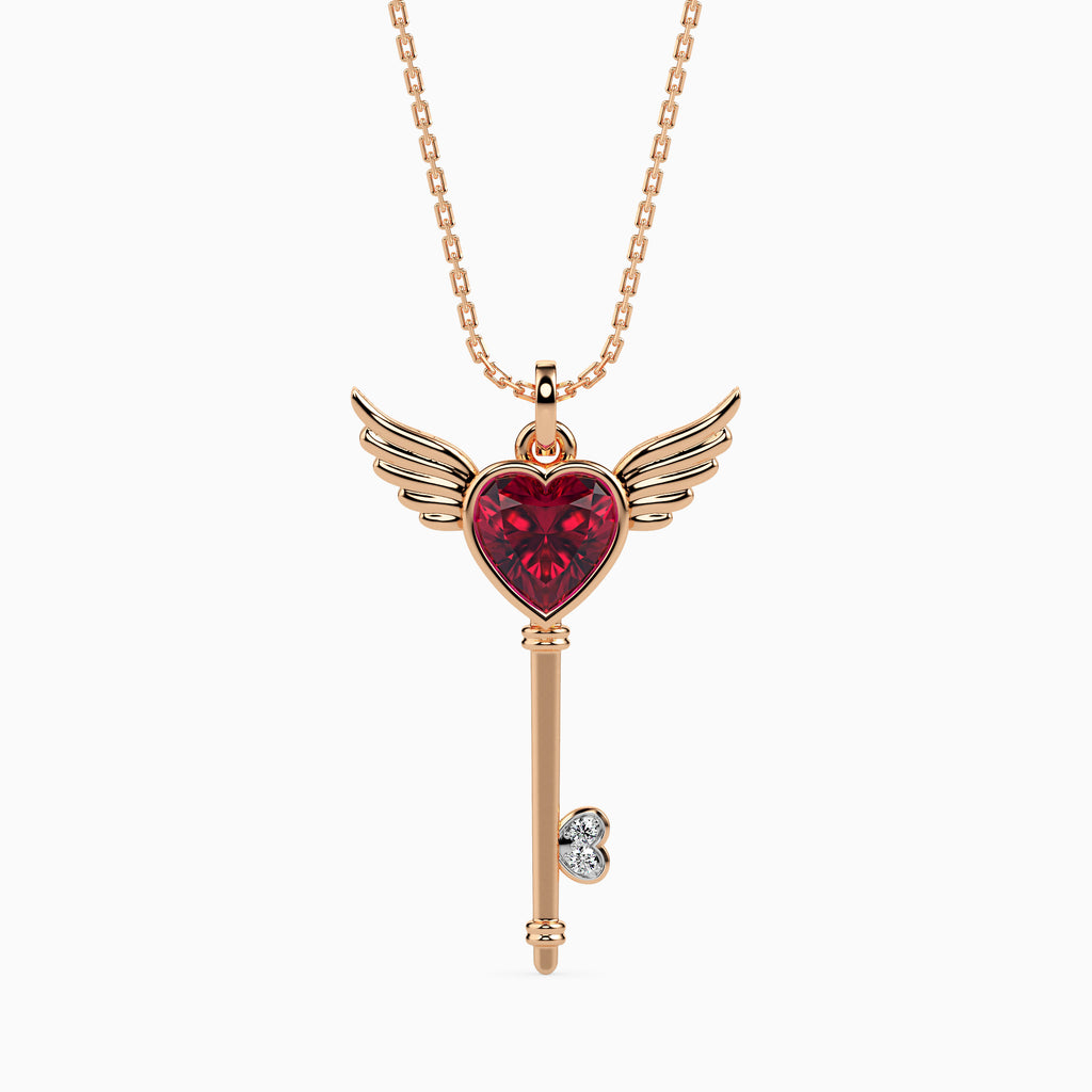 Magic Celestial Key of Love Valentine Pendant