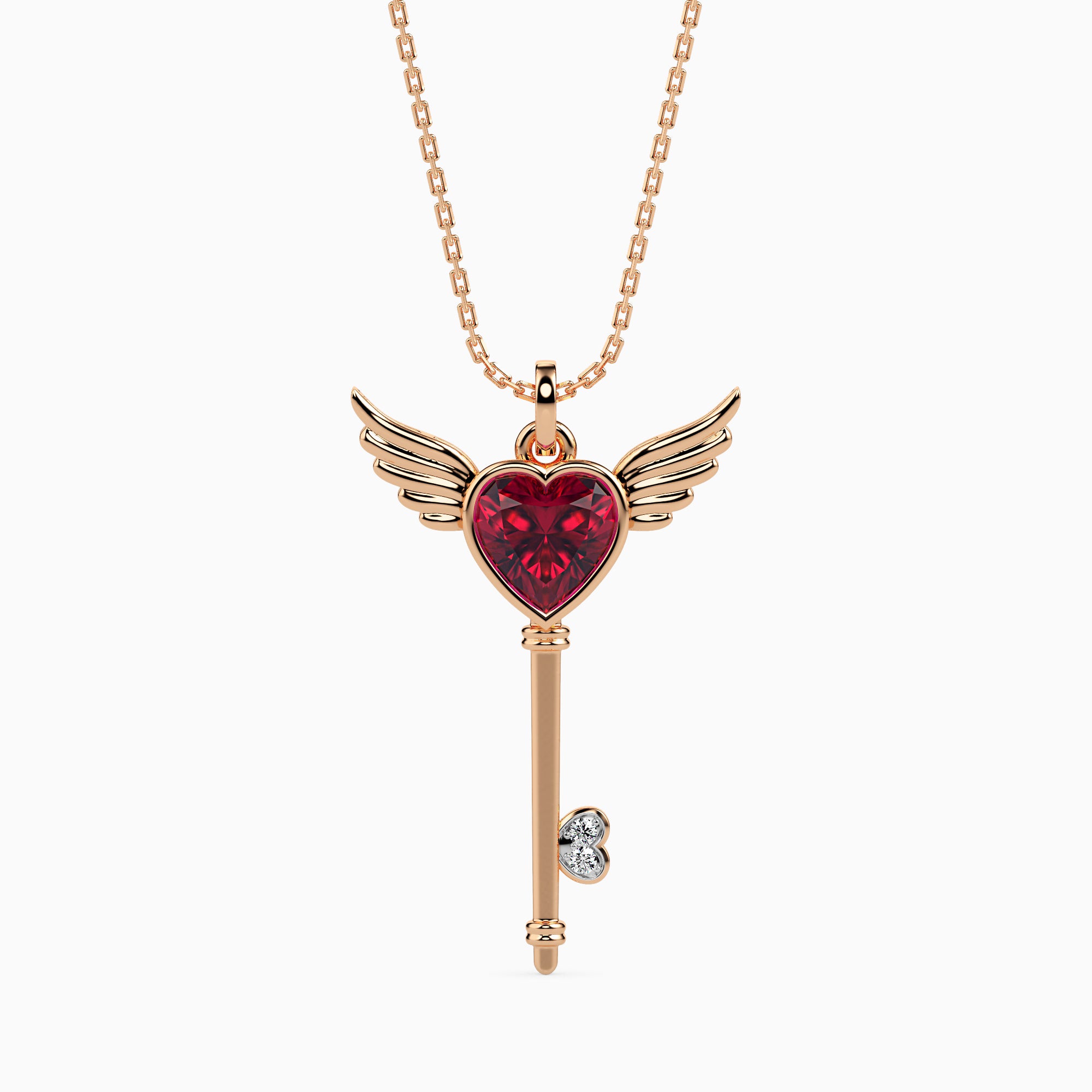 Magic Celestial Key of Love Valentine Pendant