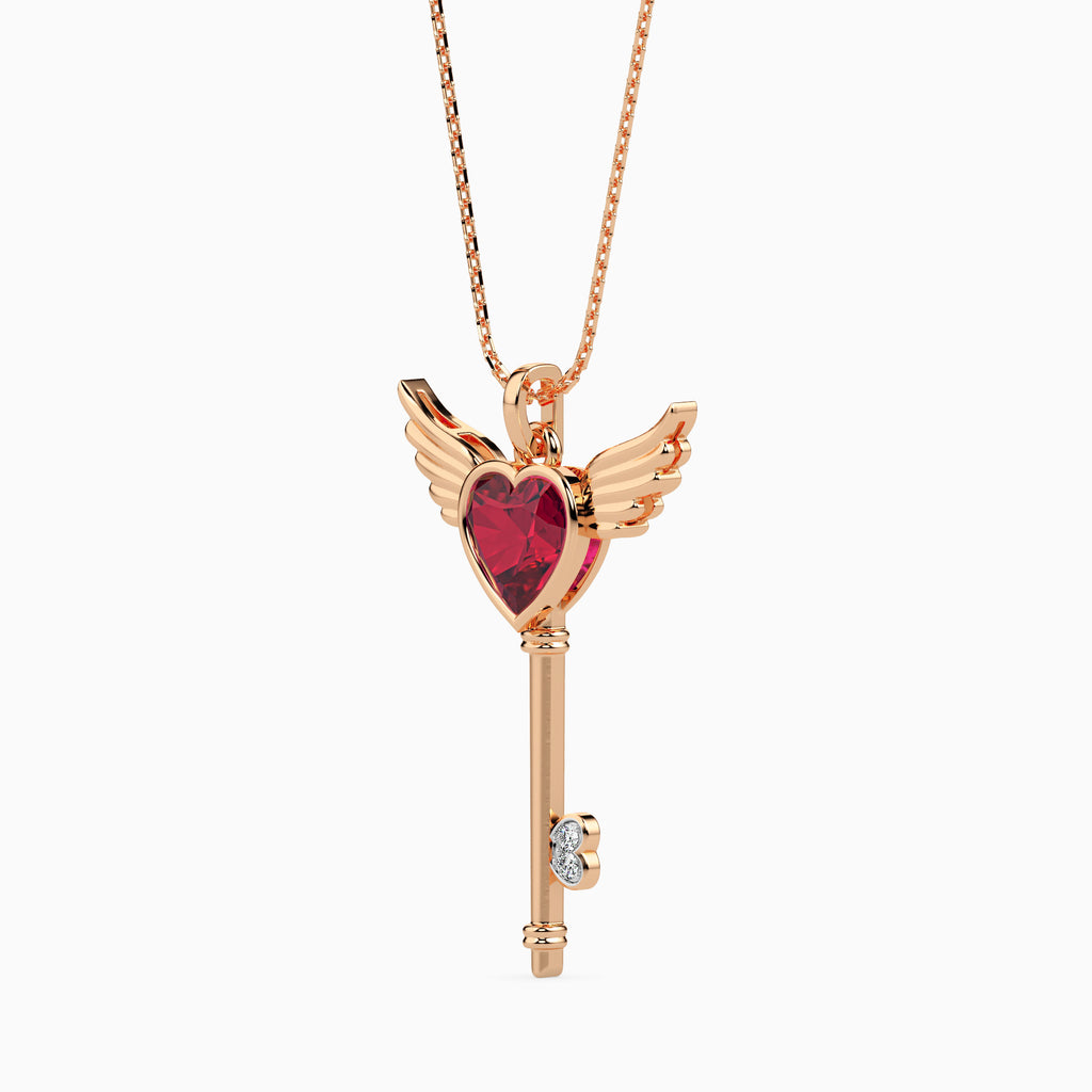 Magic Celestial Key of Love Valentine Pendant