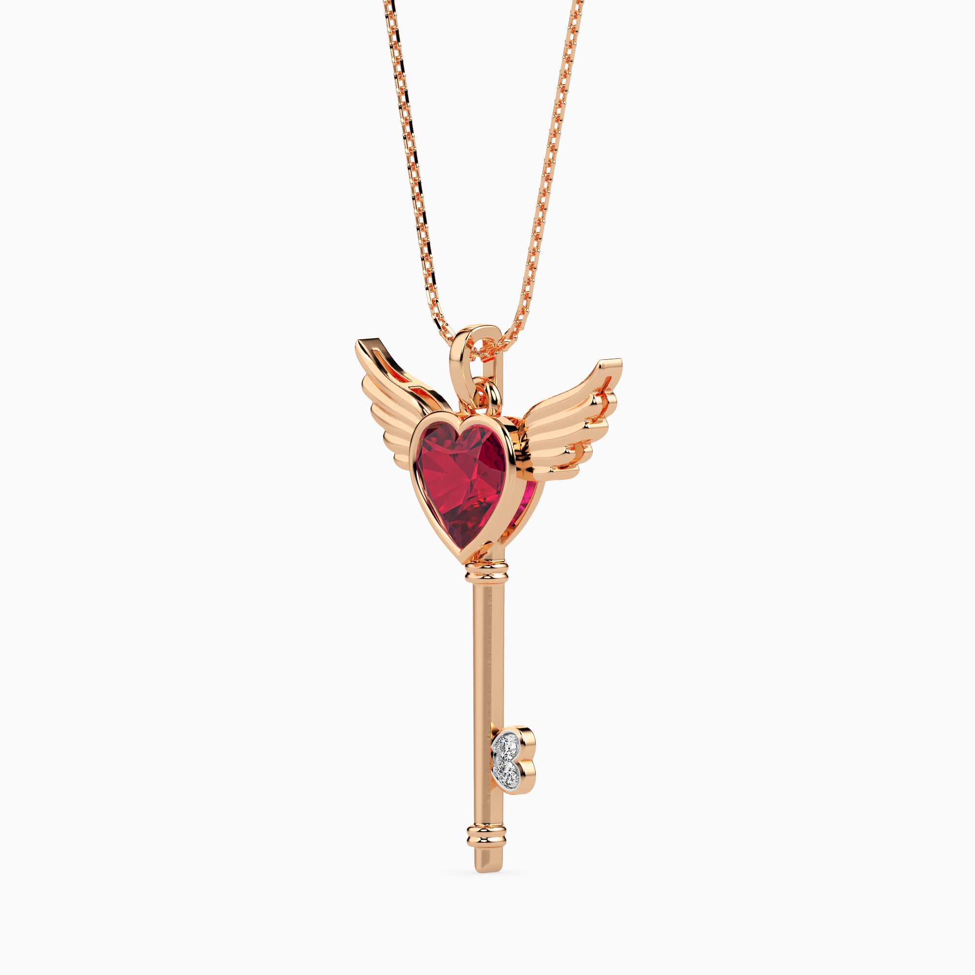Magic Celestial Key of Love Valentine Pendant